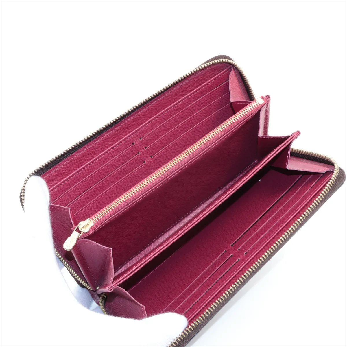 Monogram Zippy Wallet M41895 Fuchsia Round Zip Wallet (RFID detected) — view 3