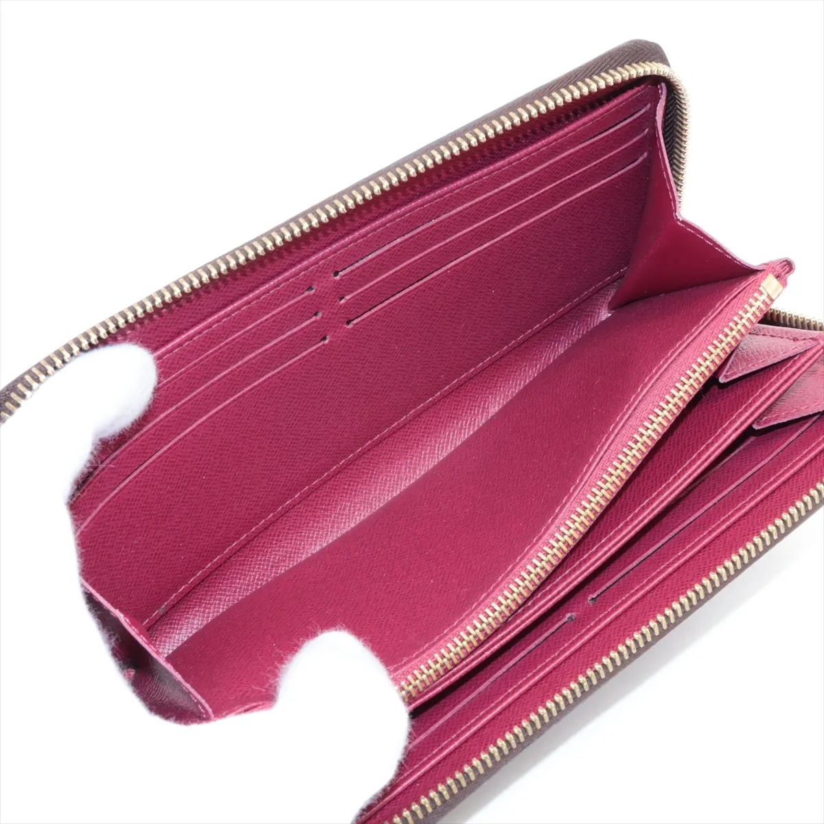 Monogram Zippy Wallet M41895 Fuchsia Round Zip Wallet (RFID detected) — view 4