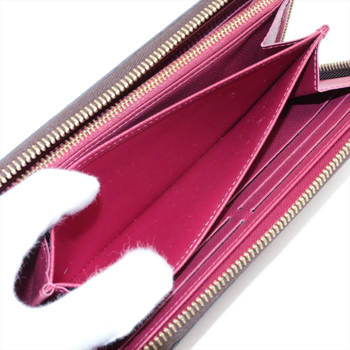 Monogram Zippy Wallet M41895 Fuchsia Round Zip Wallet (RFID detected) — view 6
