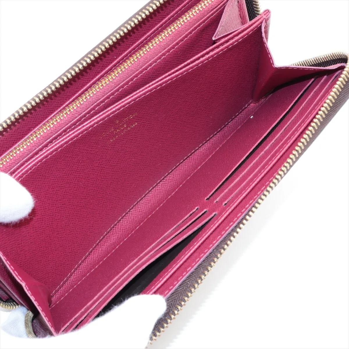 Monogram Zippy Wallet M41895 Fuchsia Round Zip Wallet (RFID detected) — view 8