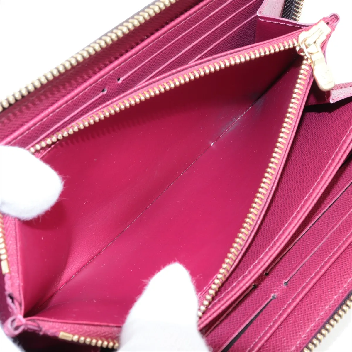 Monogram Zippy Wallet M41895 Fuchsia Round Zip Wallet (RFID detected) — view 9