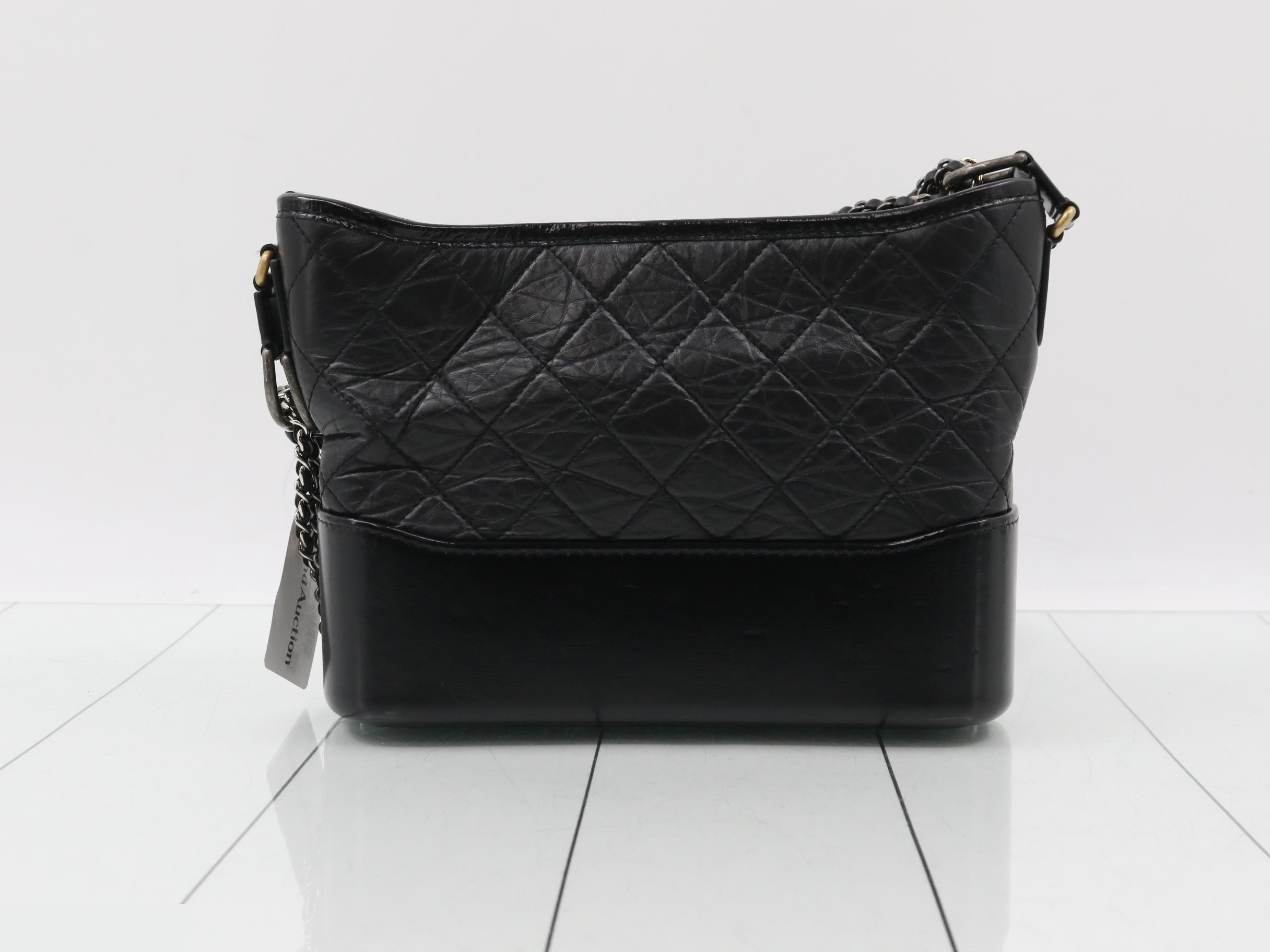 Gabrielle de Chanel Chain Shoulder Bag, Random Number Plate, Black — view 2