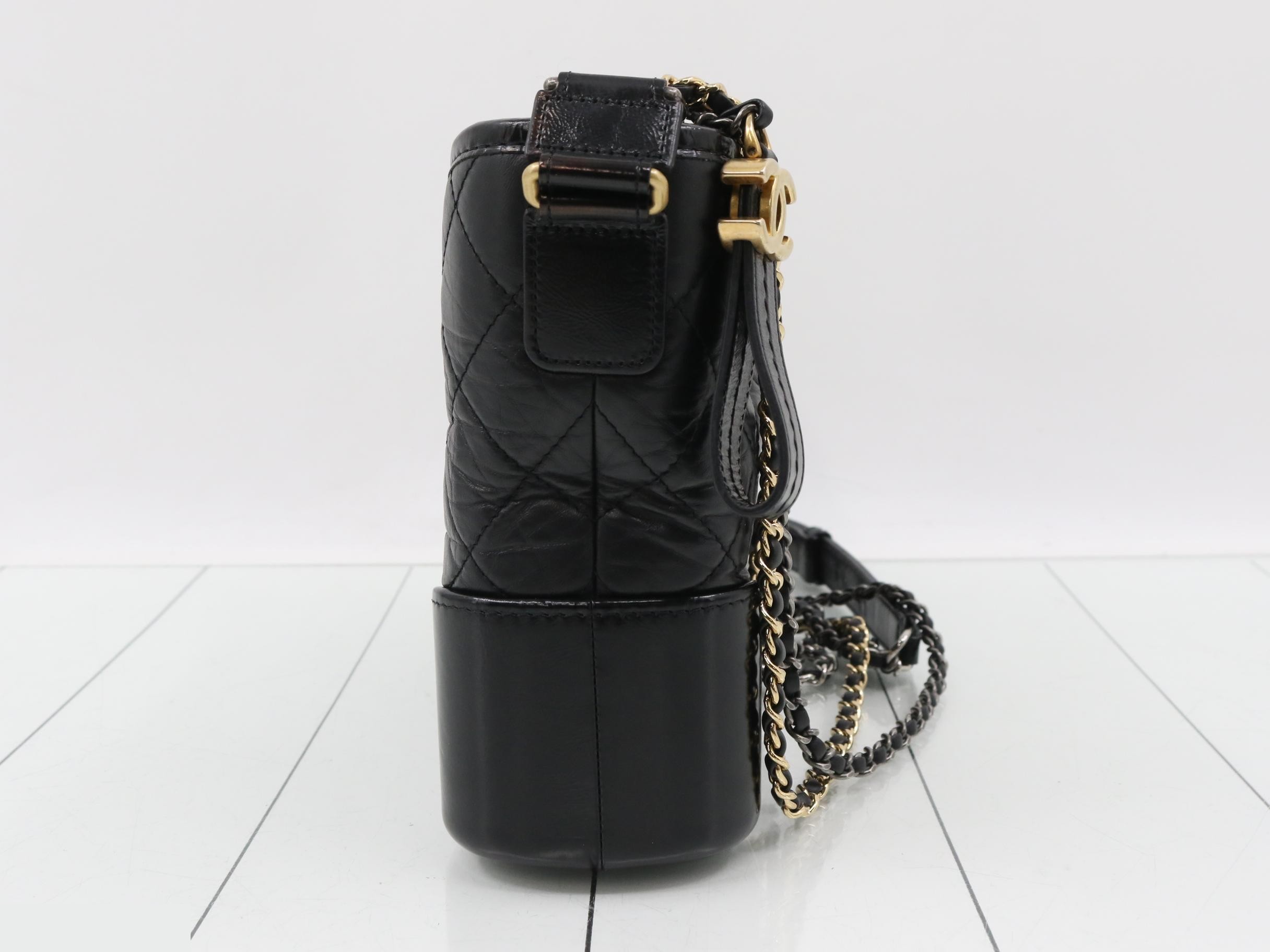 Gabrielle de Chanel Chain Shoulder Bag, Random Number Plate, Black — view 4