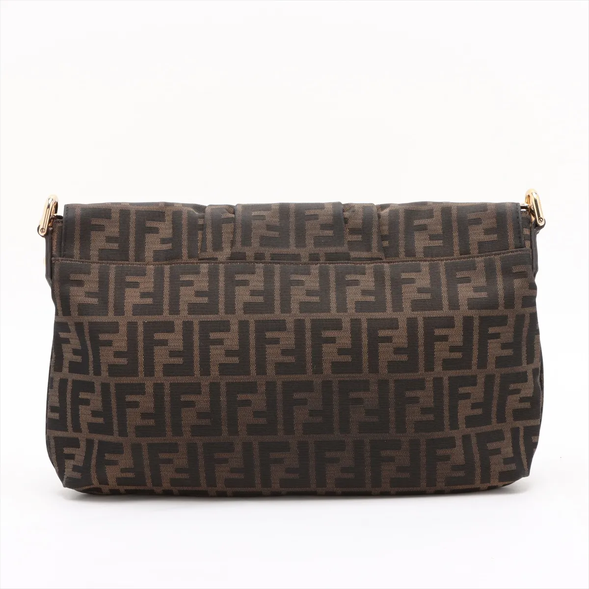 Zucca Canvas x Leather Shoulder Bag Brown 8BT163 — view 2