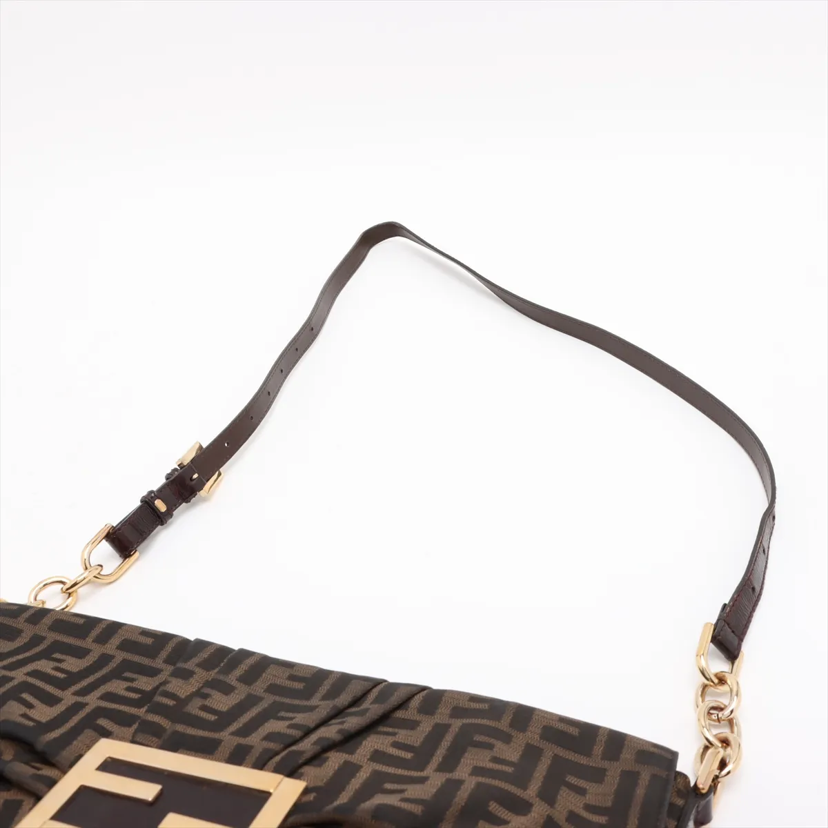 Zucca Canvas x Leather Shoulder Bag Brown 8BT163 — view 5