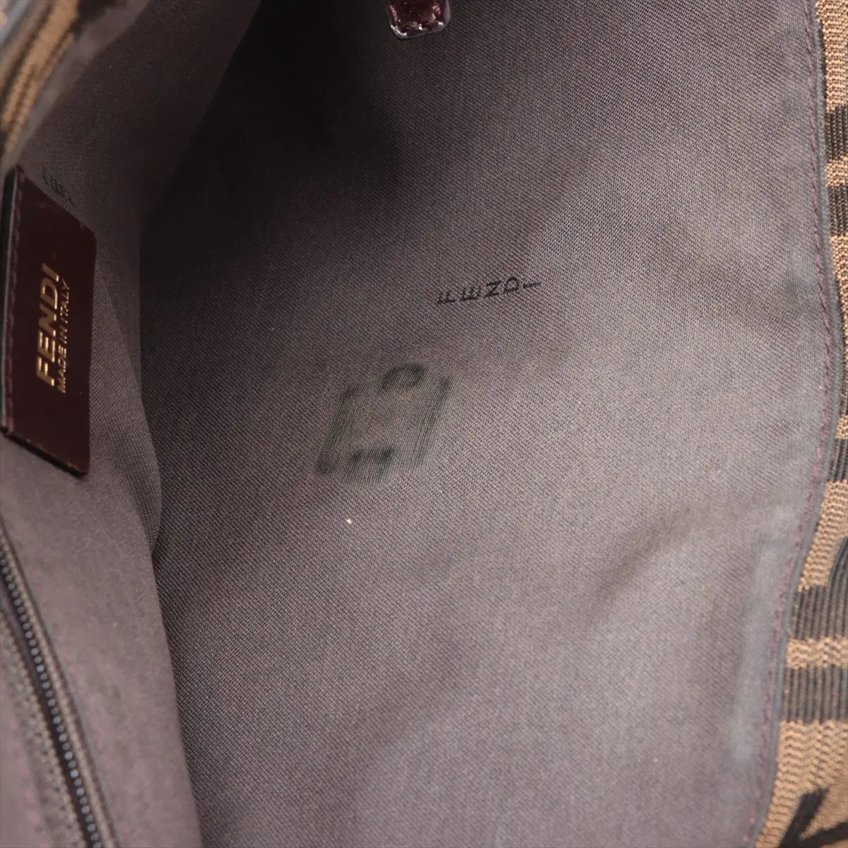 Zucca Canvas x Leather Shoulder Bag Brown 8BT163 — view 9