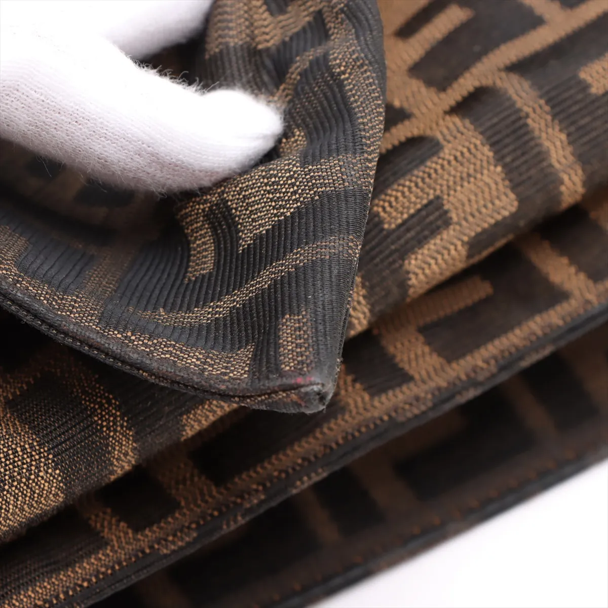 Zucca Canvas x Leather Shoulder Bag Brown 8BT163 — view 10