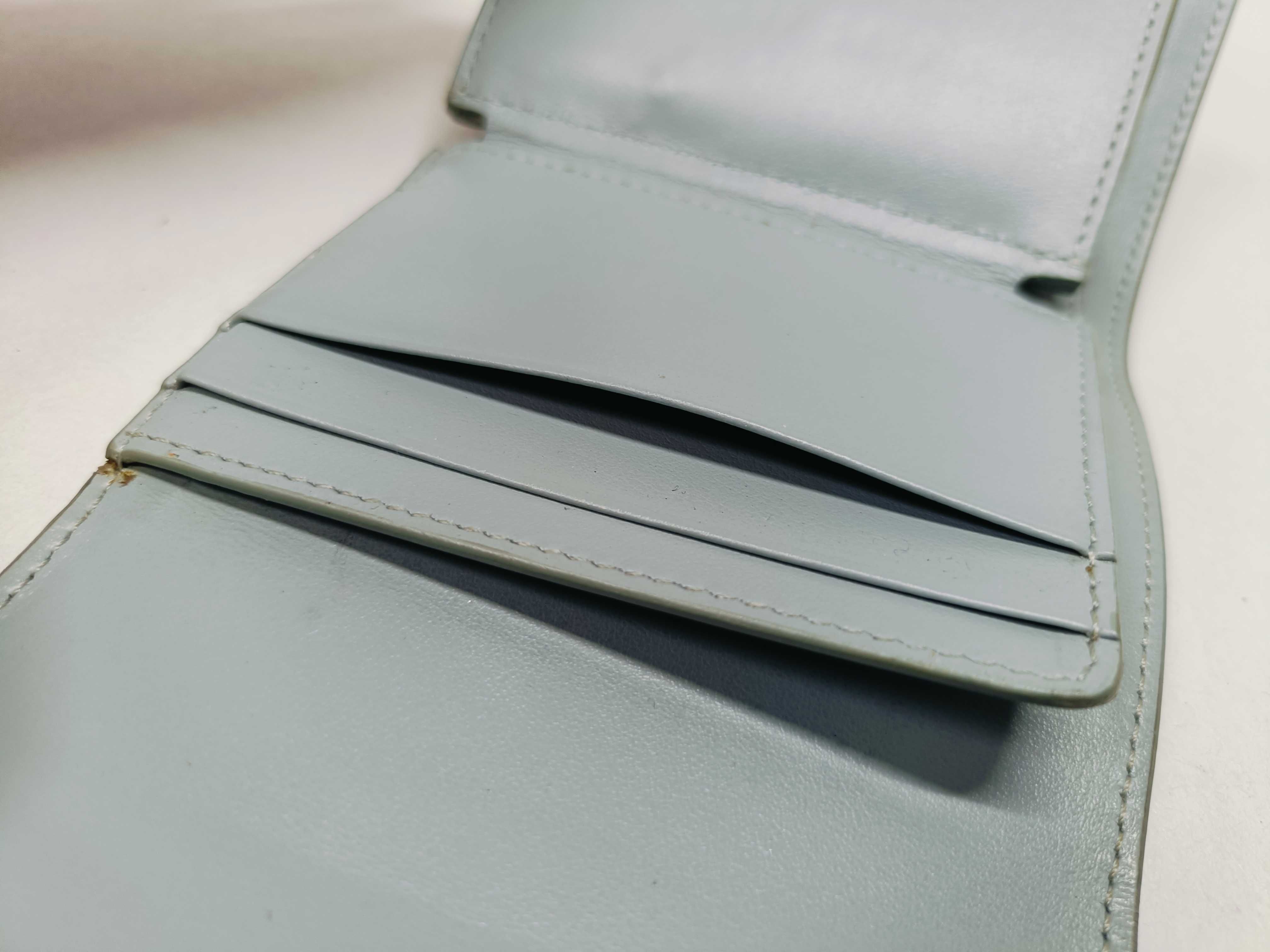 Triomphe Trifold Wallet, Light Blue — view 14