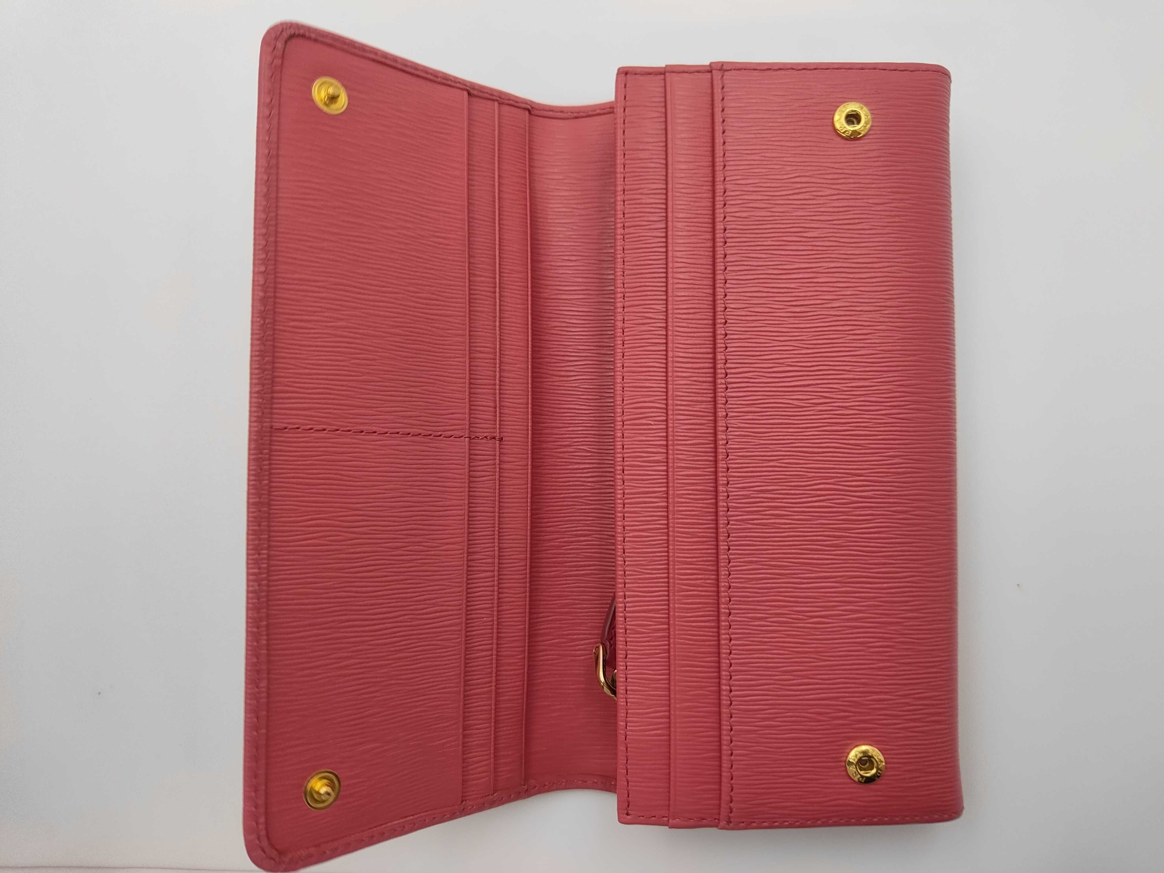 Pink Calfskin Long Wallet 1MH132 — view 4