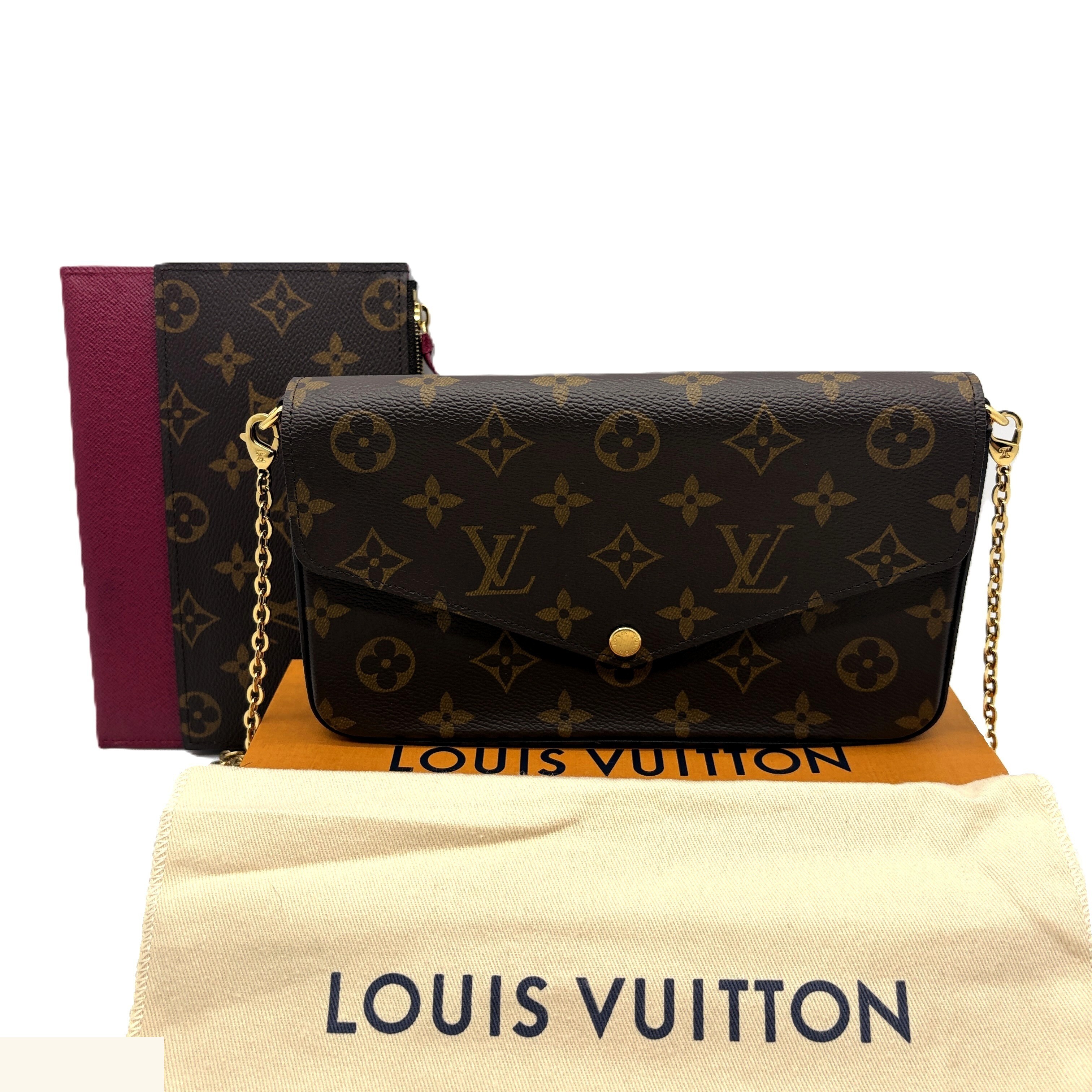 Monogram Pochette Felicie Chain Shoulder Bag