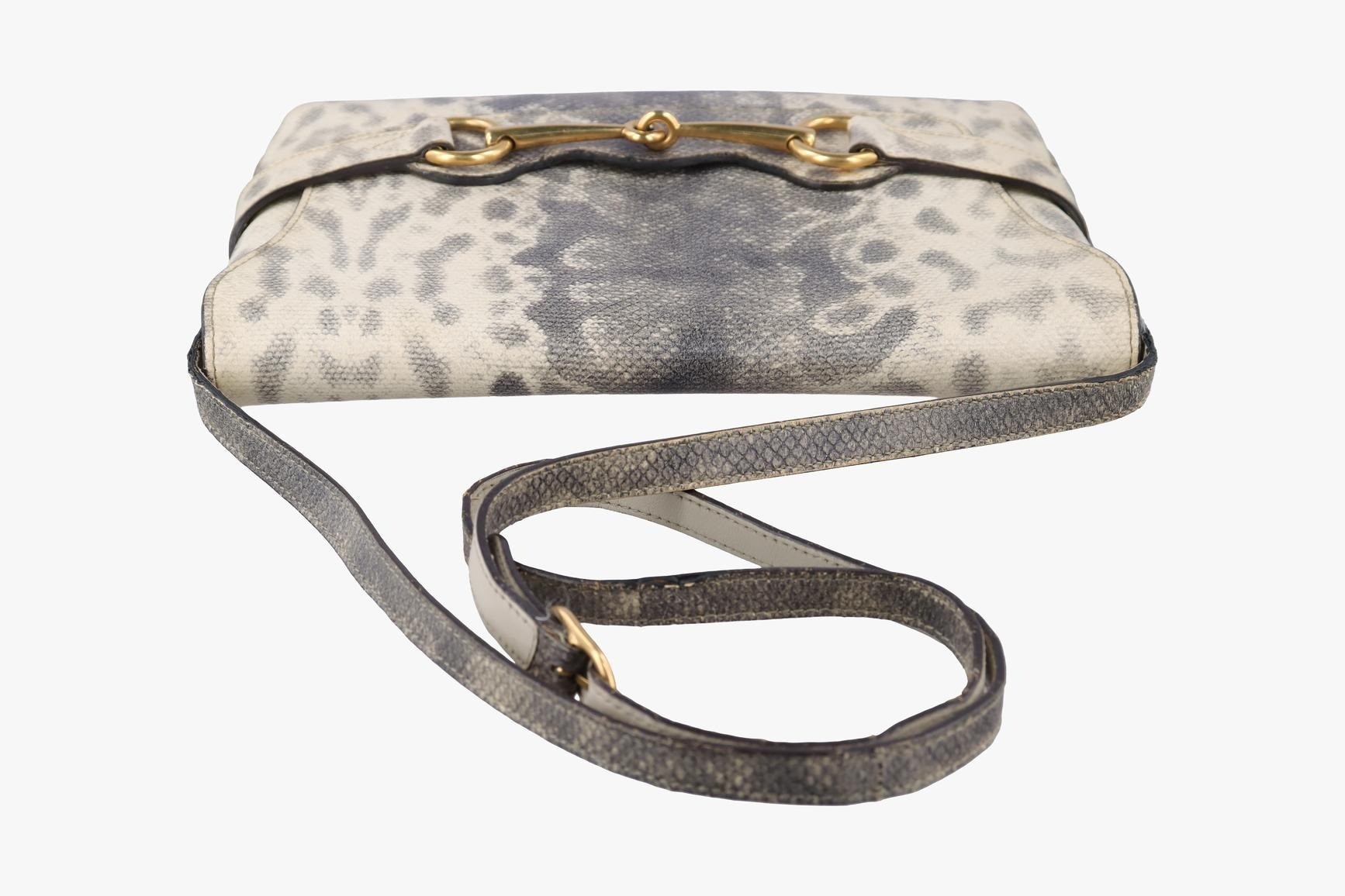 Horsebit Leather White x Gray — view 5