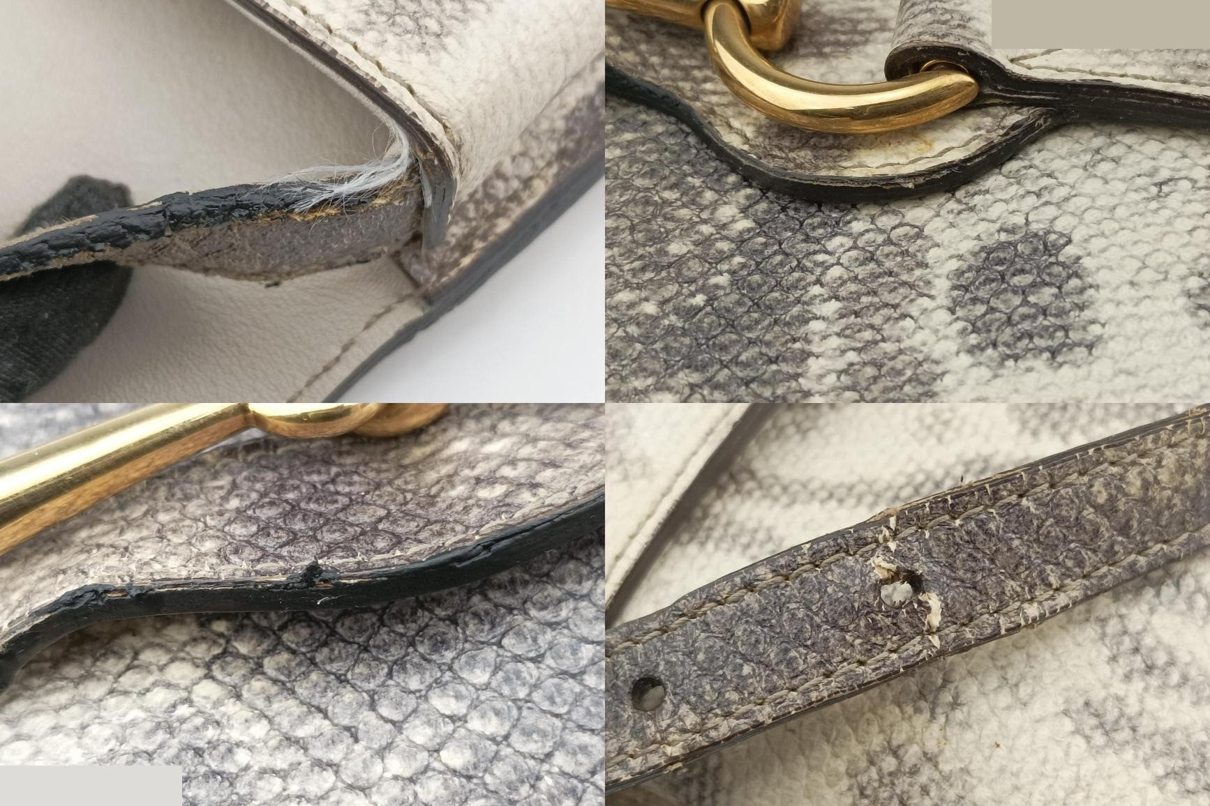 Horsebit Leather White x Gray — view 10