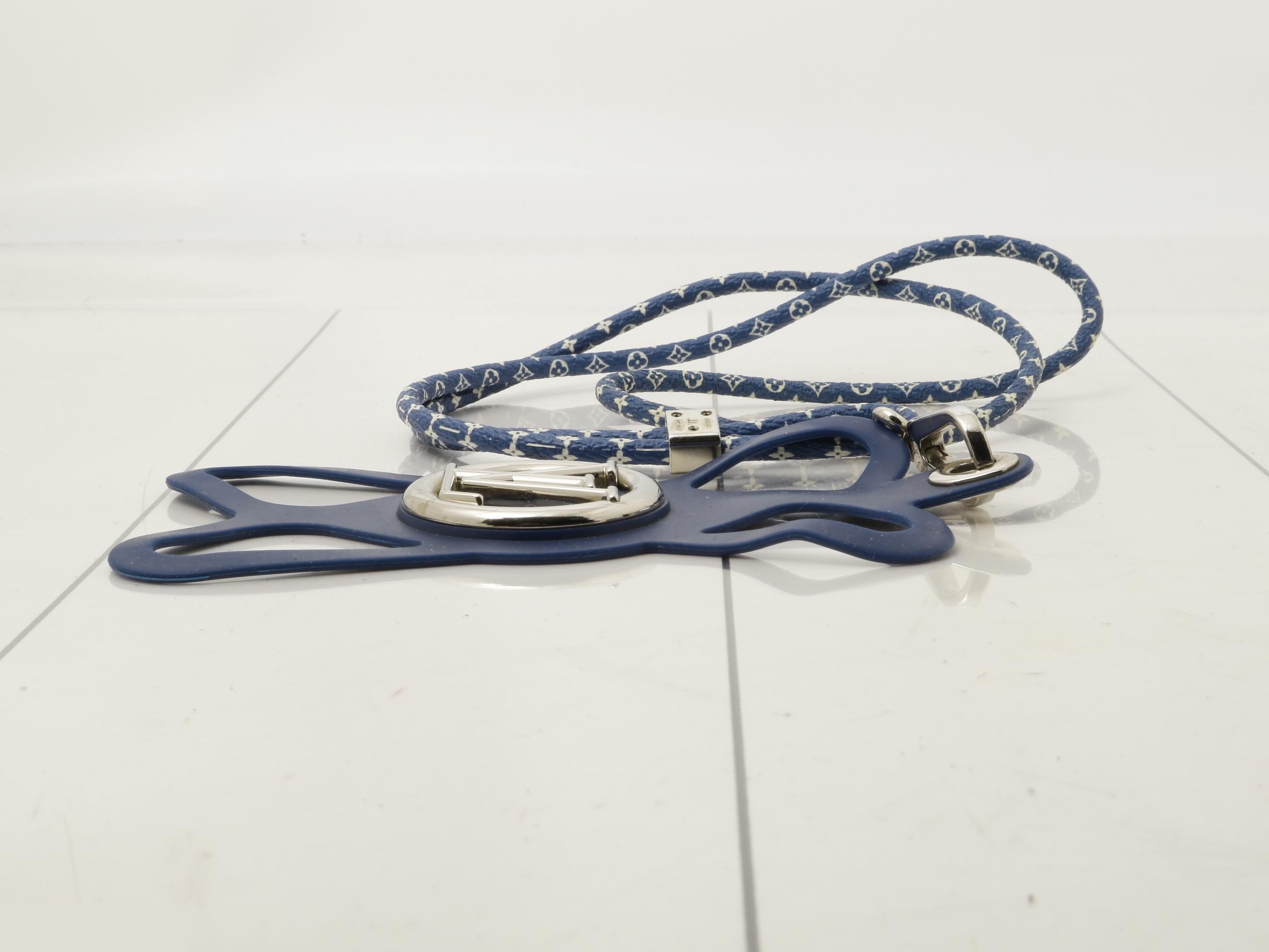 Monogram Phone Holder, Blue — view 3