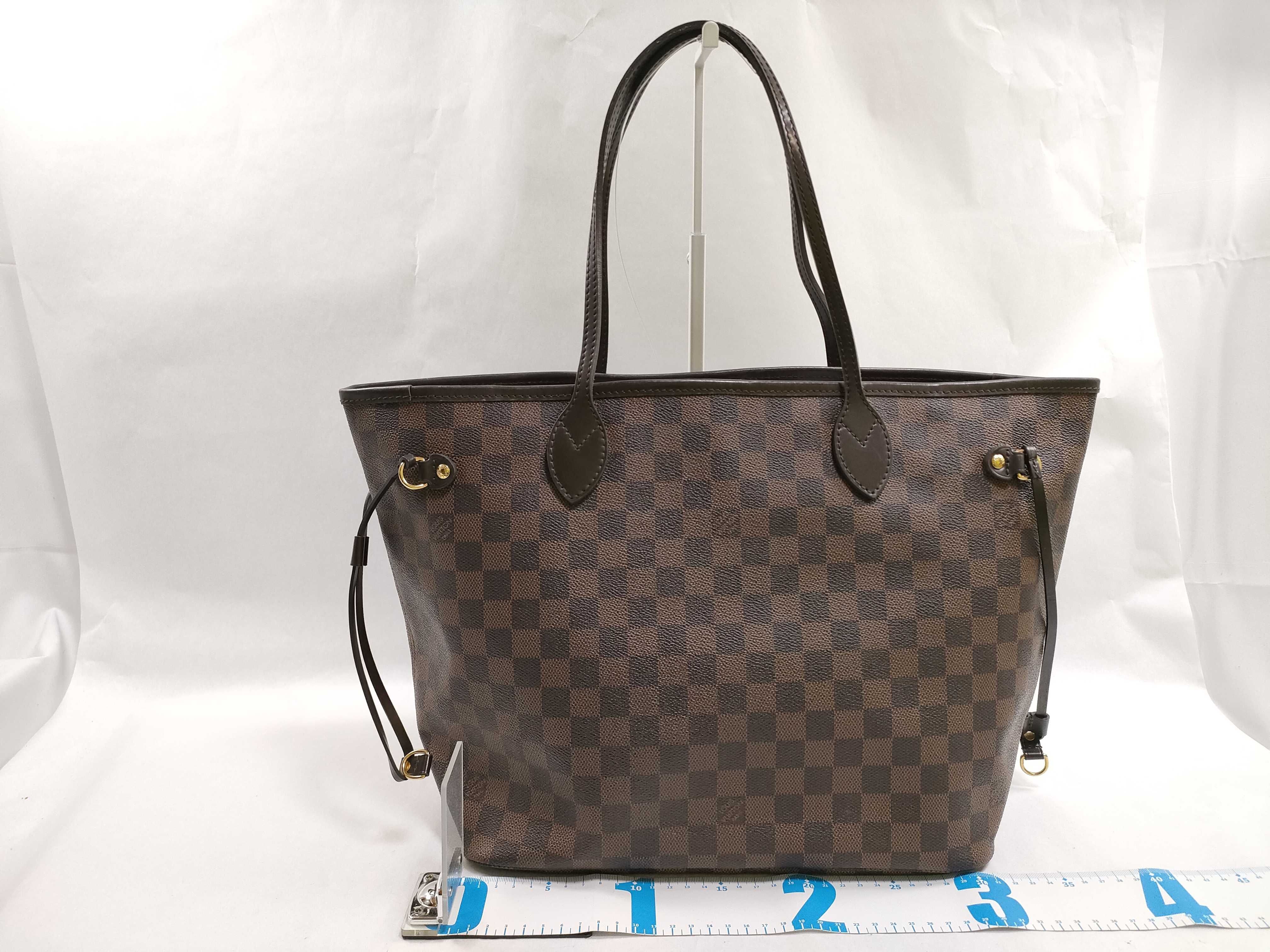 Damier PH - Neverfull Damier Ebene Brown Canvas MM Tote Bag — view 2