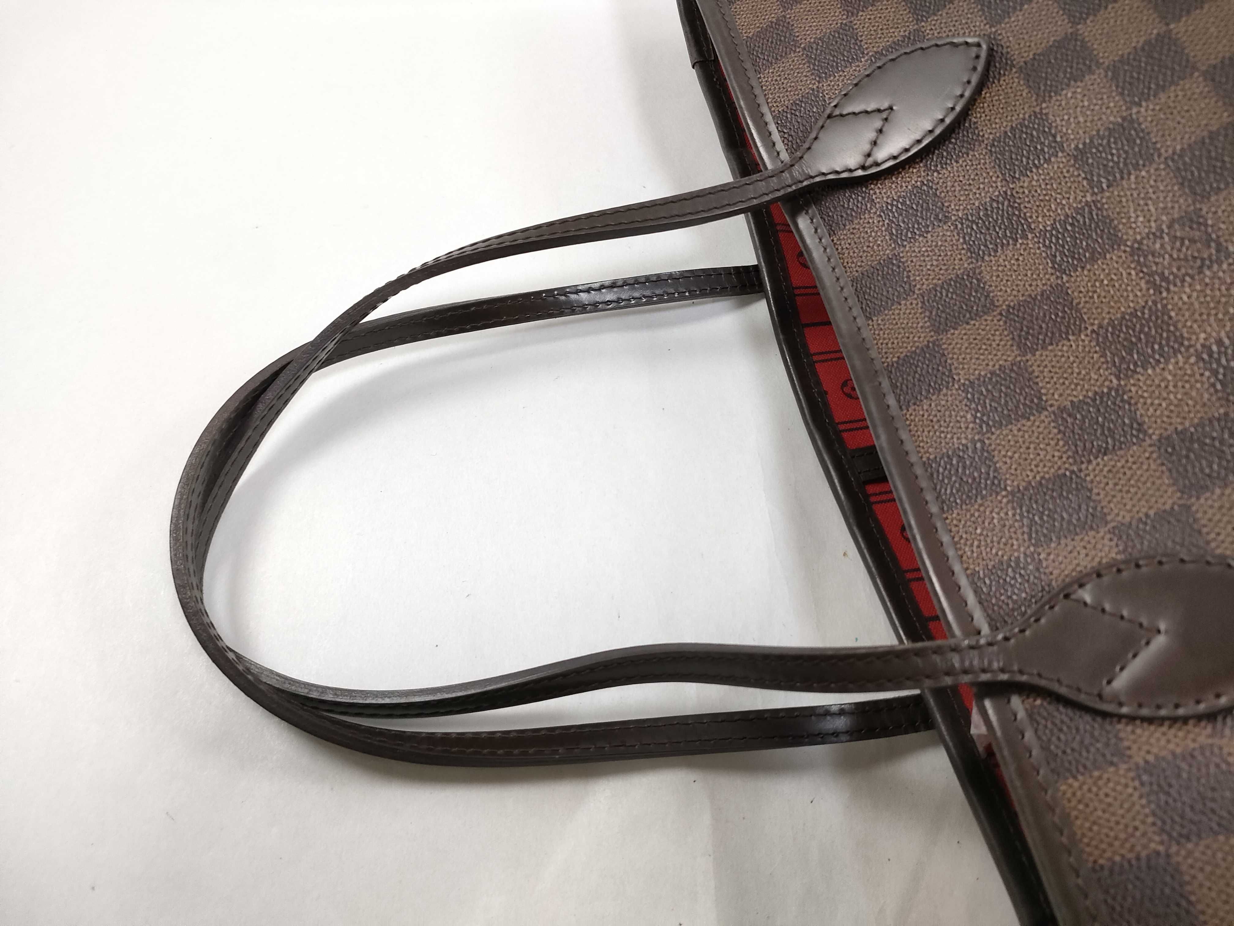 Damier PH - Neverfull Damier Ebene Brown Canvas MM Tote Bag — view 3