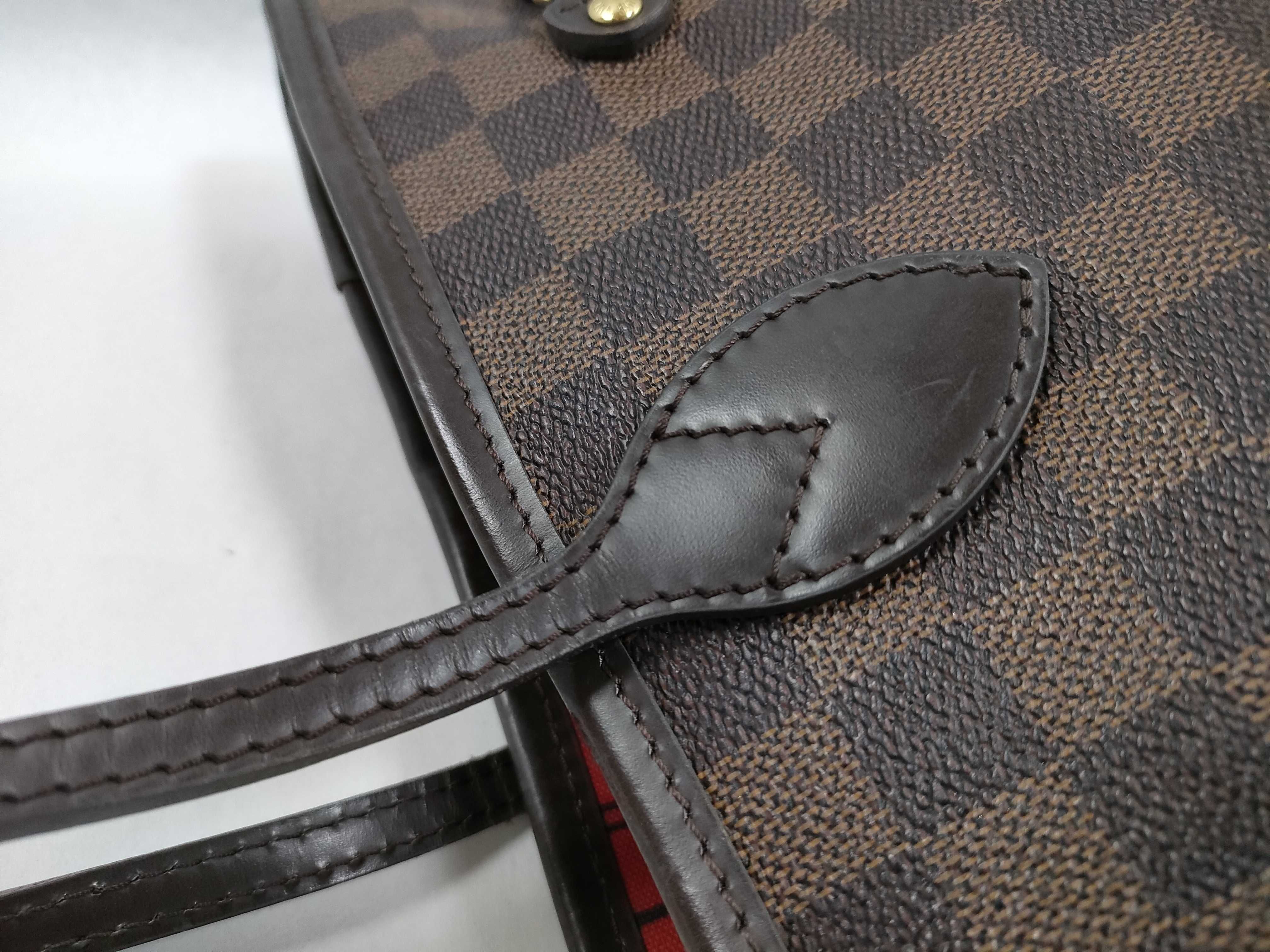 Damier PH - Neverfull Damier Ebene Brown Canvas MM Tote Bag — view 5