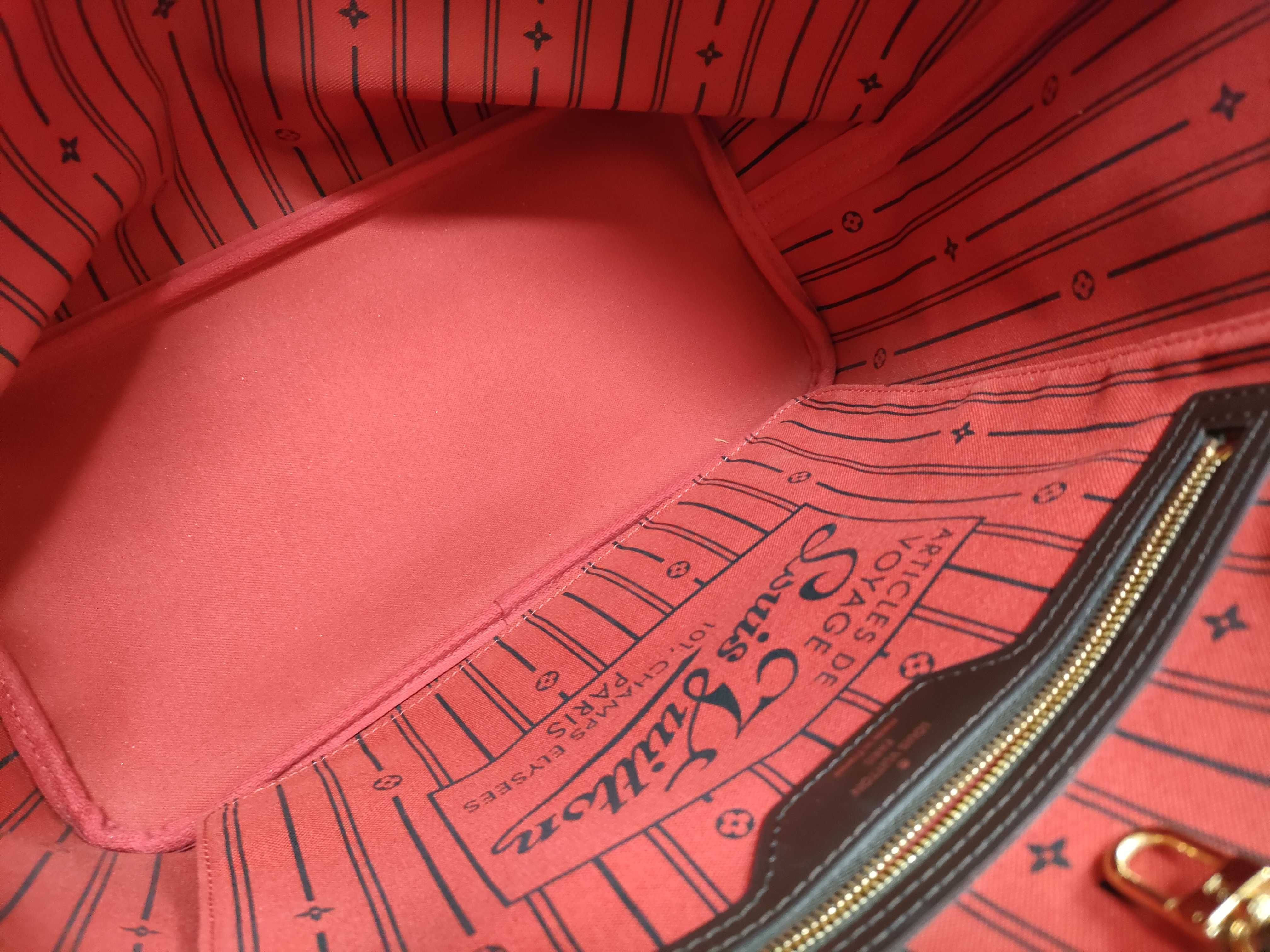 Damier PH - Neverfull Damier Ebene Brown Canvas MM Tote Bag — view 8