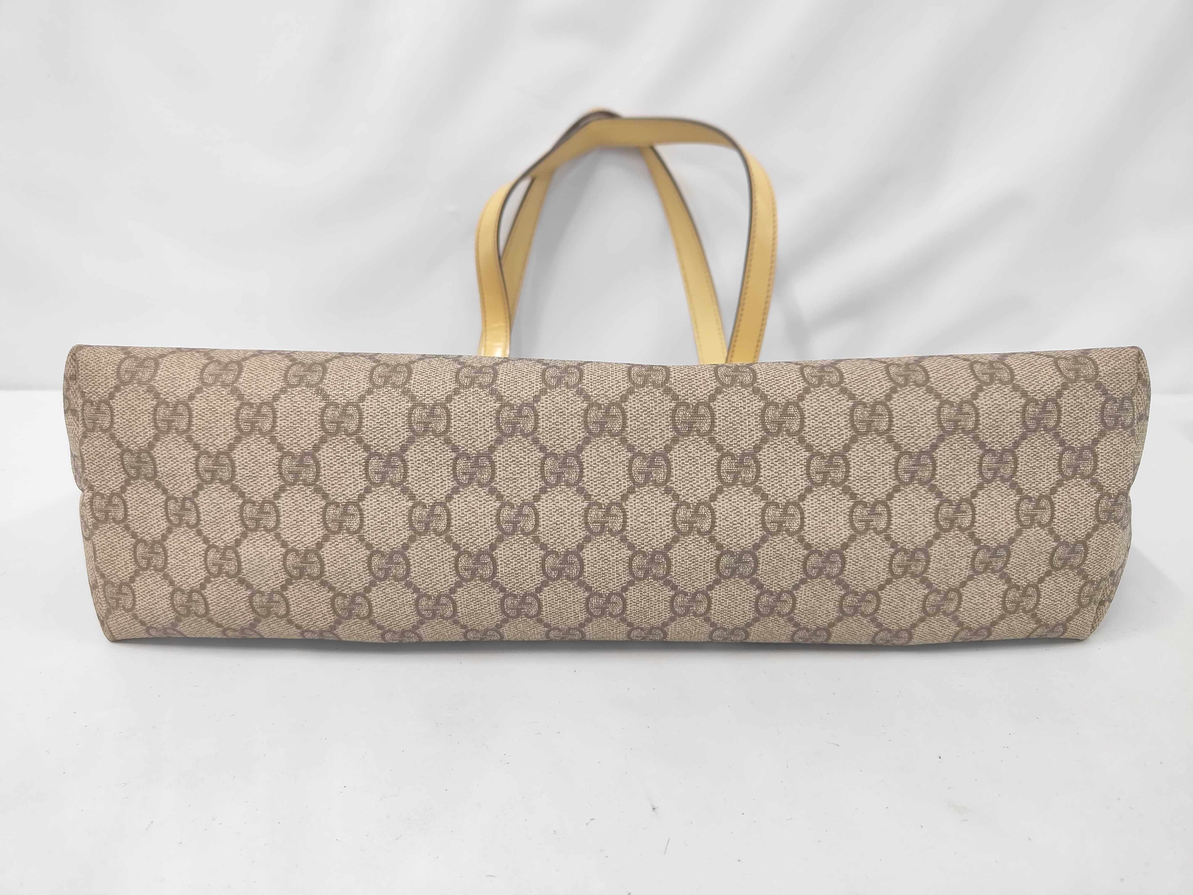 GG Plus Tote Bag, PVC, Brown x Yellow, 211137 Tote Bag — view 3