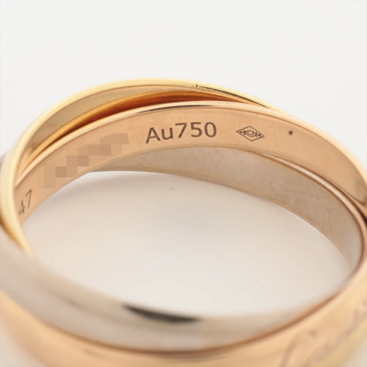 Trinity Ring 750 (Yellow Gold x Pink Gold x White Gold) 4.0g Size 47 PXO837 — view 4