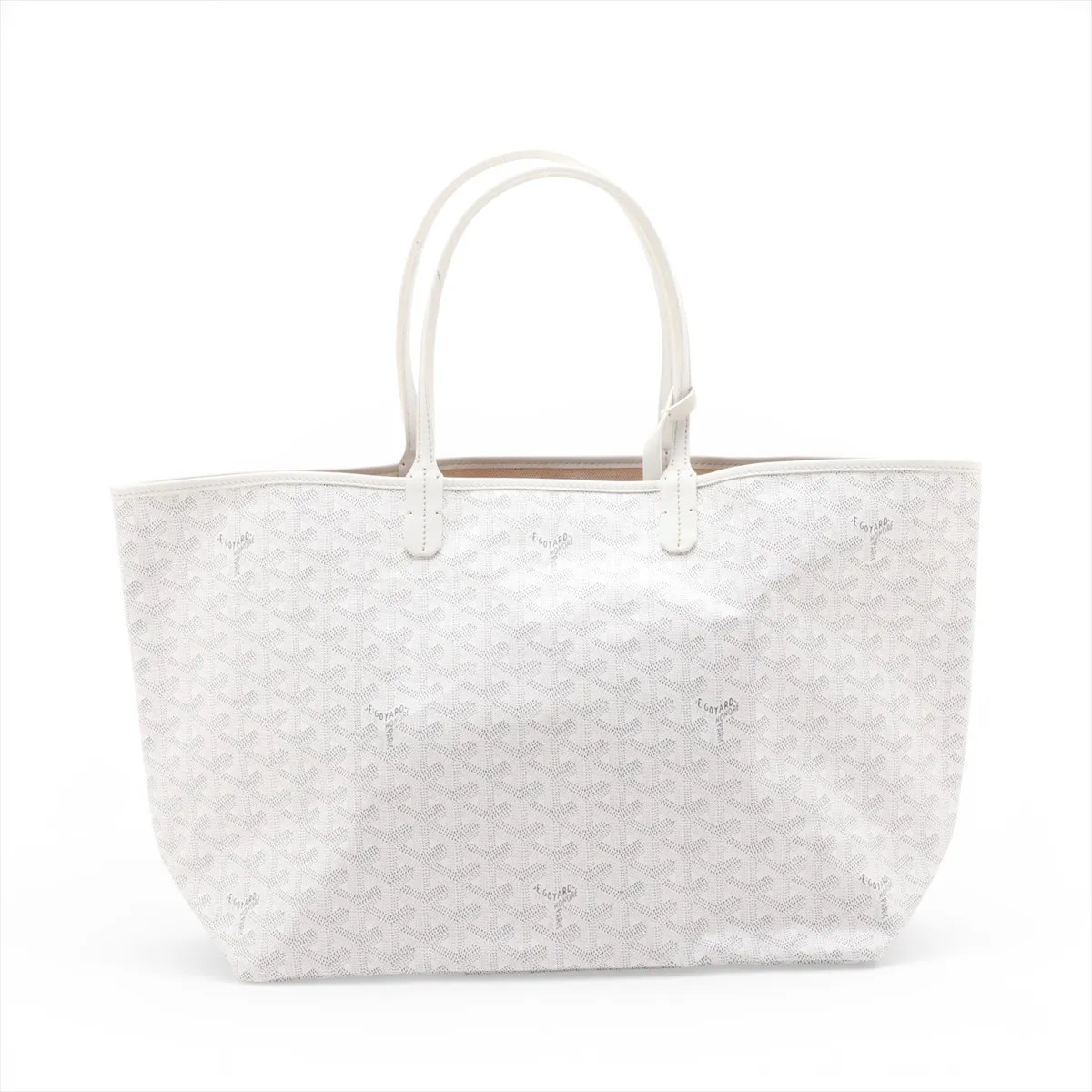 Saint Louis PM PVC x Leather Tote Bag, White — view 2