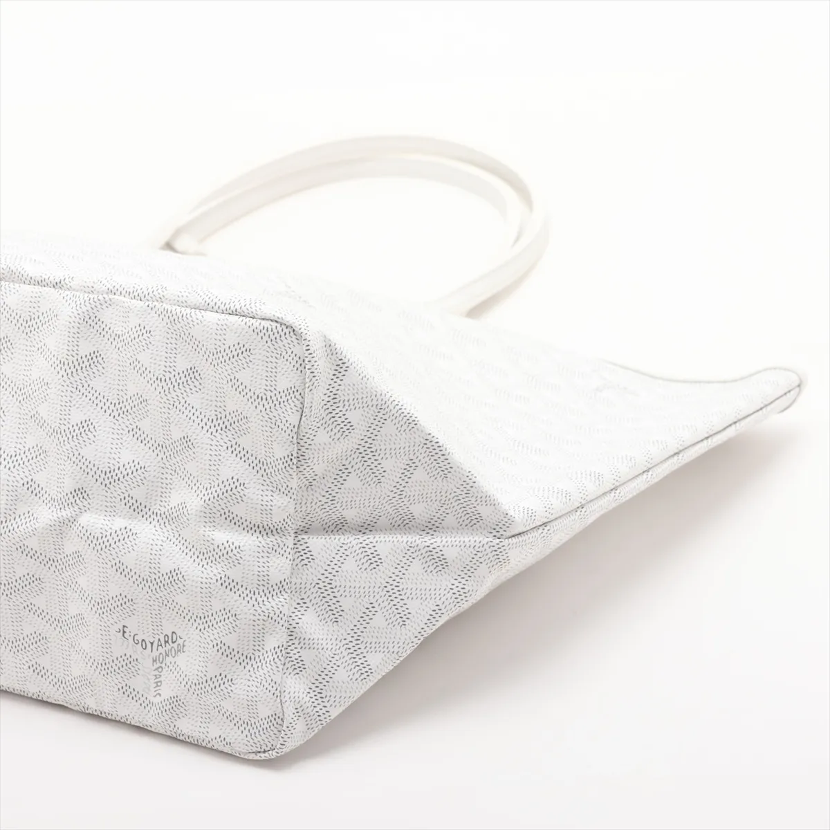 Saint Louis PM PVC x Leather Tote Bag, White — view 3