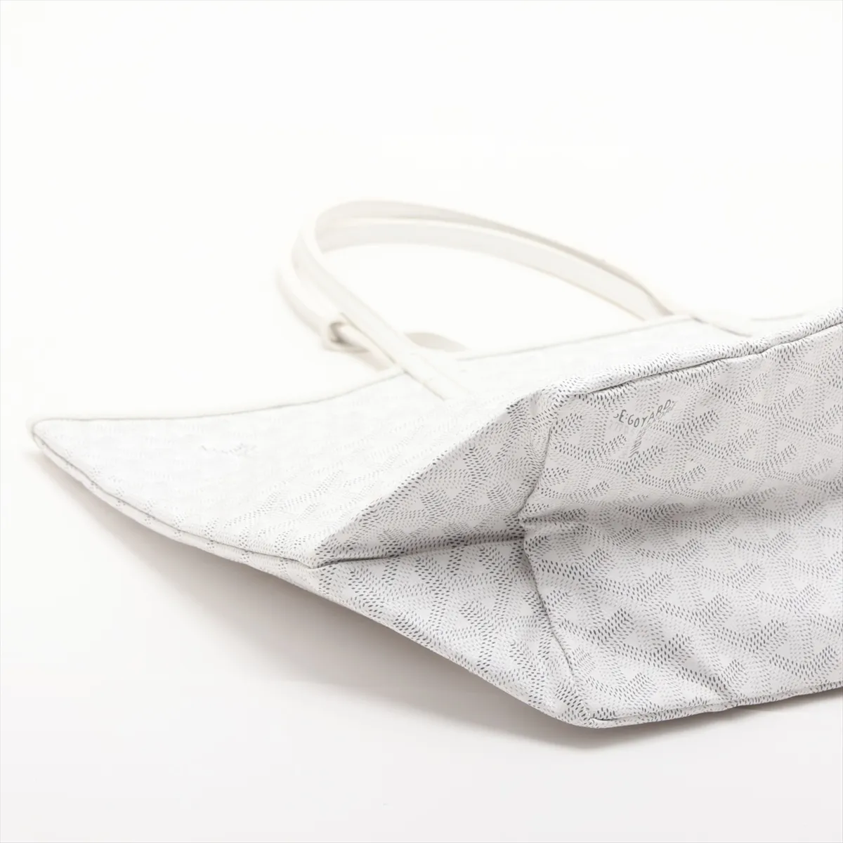 Saint Louis PM PVC x Leather Tote Bag, White — view 4