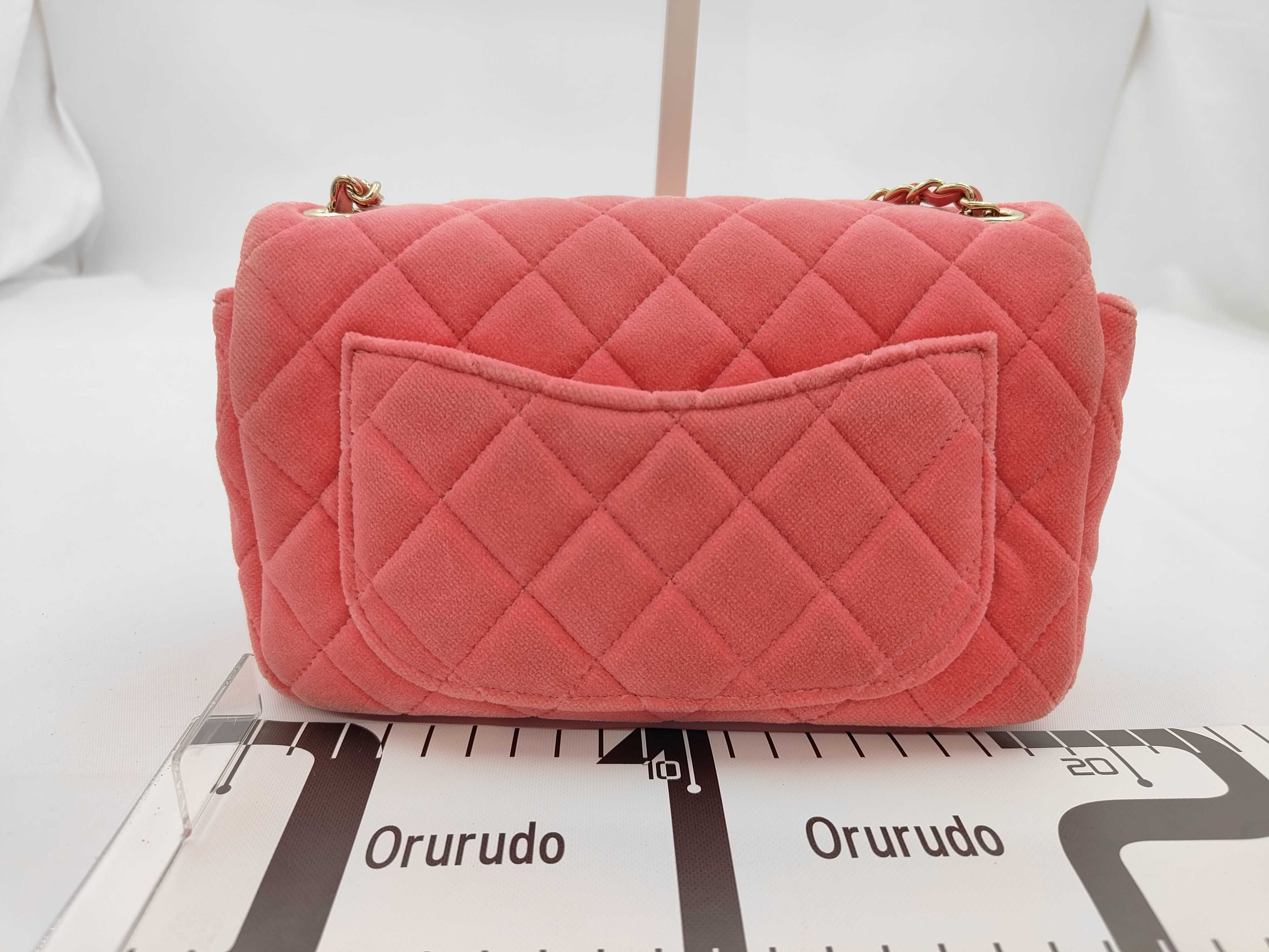 Tweed Pink Classic Flap Large Mini Gold Ball Shoulder Bag — view 2