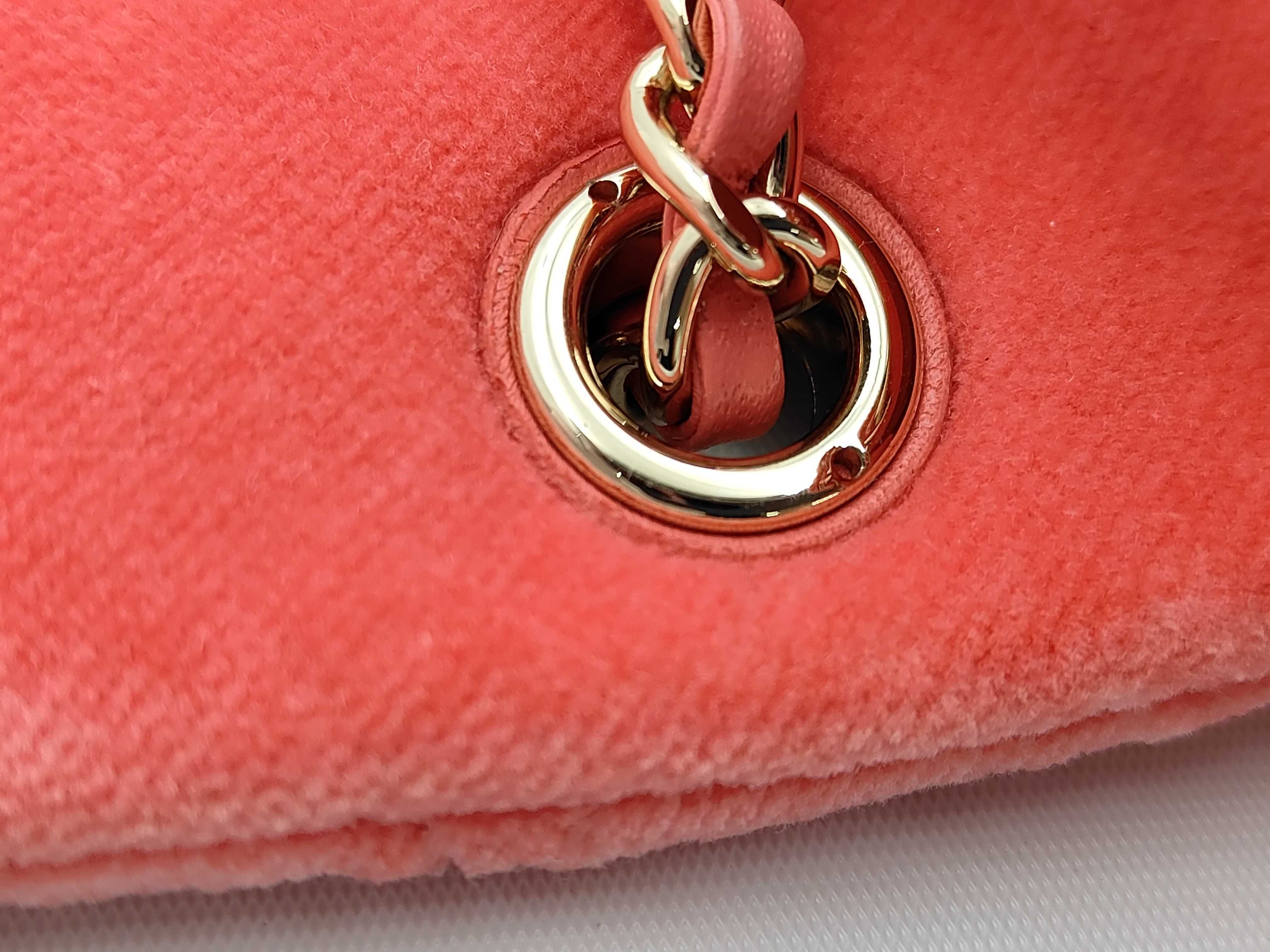 Tweed Pink Classic Flap Large Mini Gold Ball Shoulder Bag — view 7