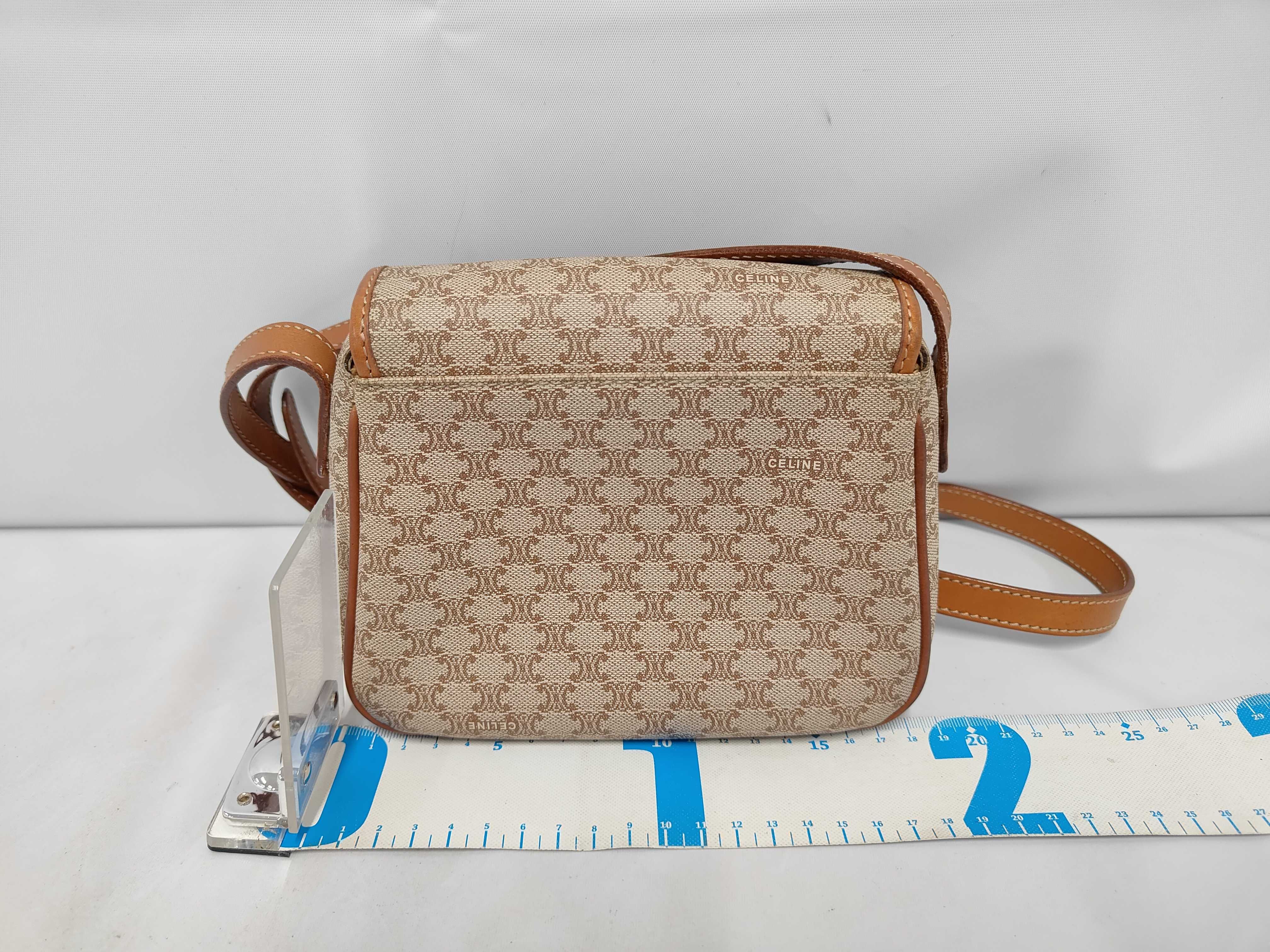 Triomphe Shoulder Bag, Brown Leather, Women's Shoulder Bag — view 2
