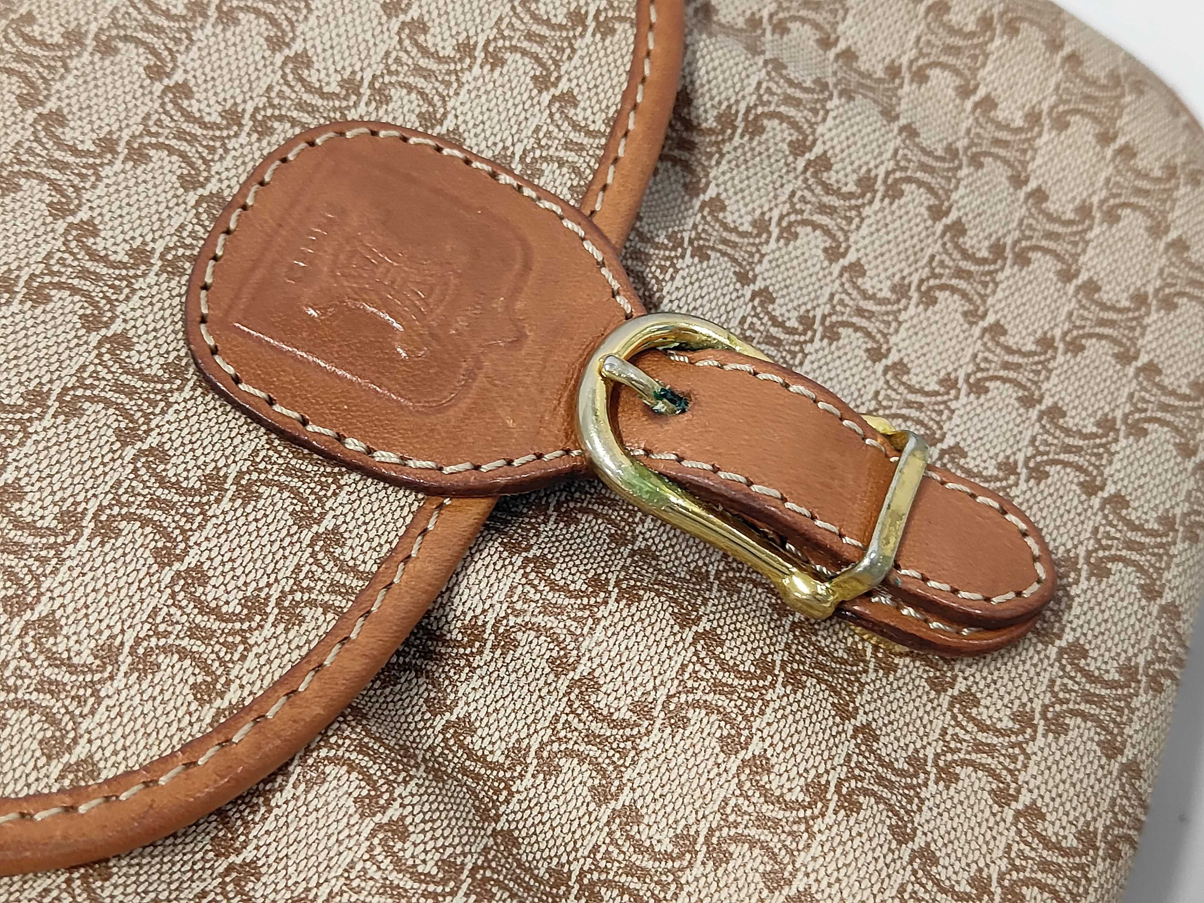 Triomphe Shoulder Bag, Brown Leather, Women's Shoulder Bag — view 8