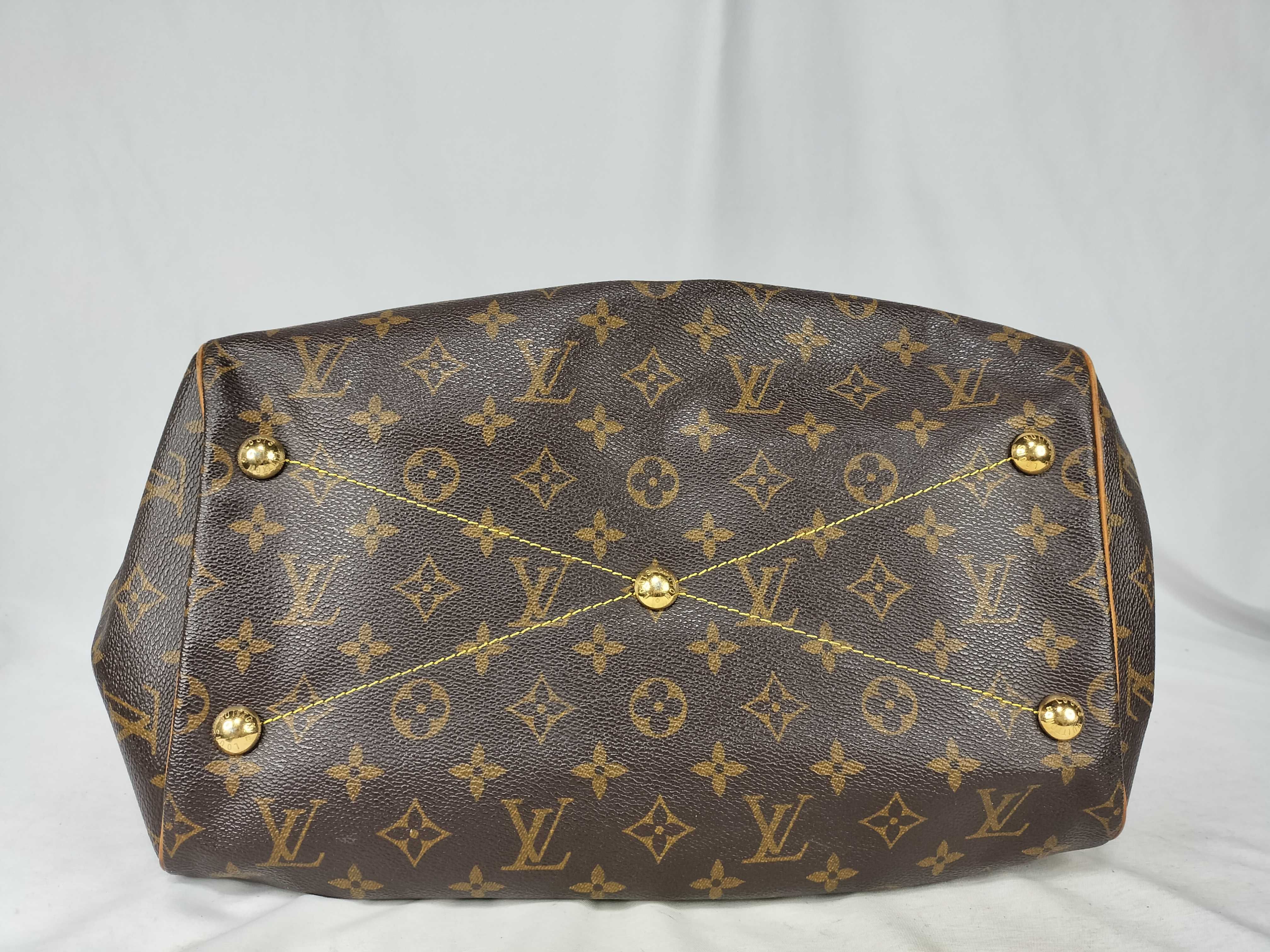 Monogram Louis Vuitton Brown Monogram M40144 Tivoli GM Shoulder Bag — view 8