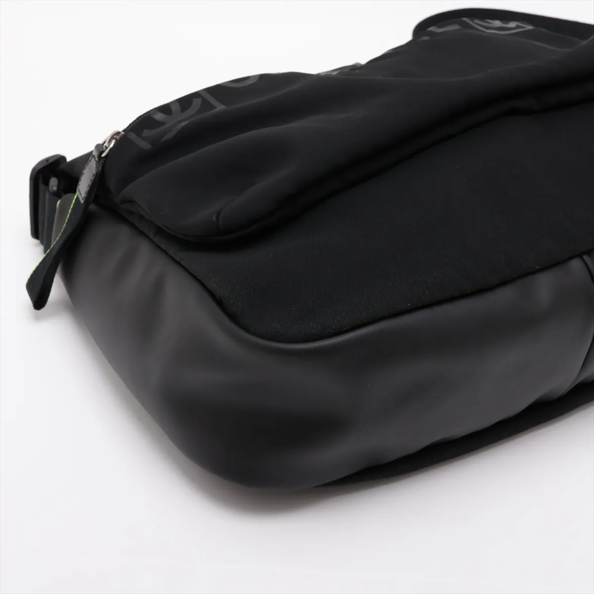 Sport Line Nylon x Rubber Shoulder Bag, Black with Silver Hardware, 9424433, Series 9 — view 4