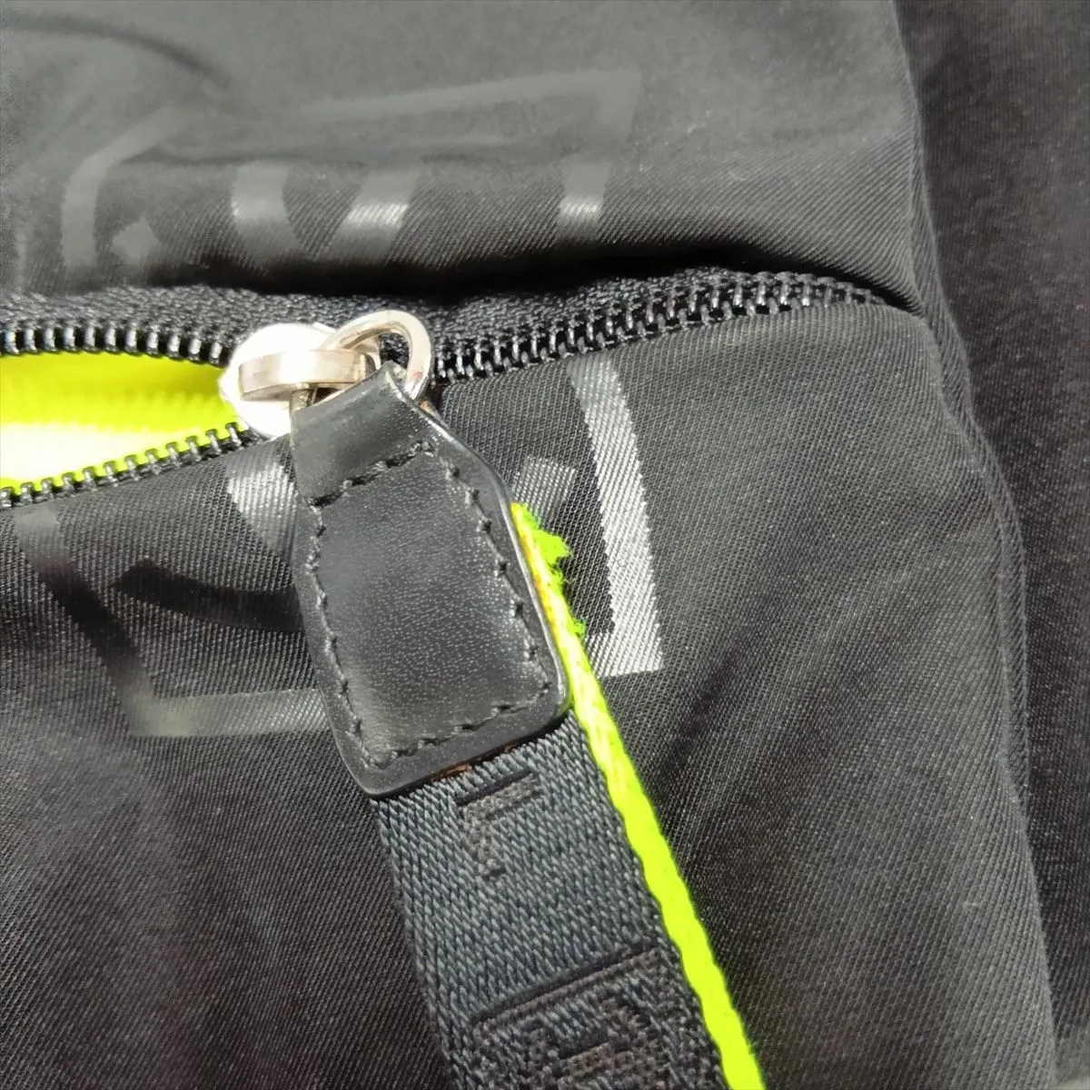 Sport Line Nylon x Rubber Shoulder Bag, Black with Silver Hardware, 9424433, Series 9 — view 10
