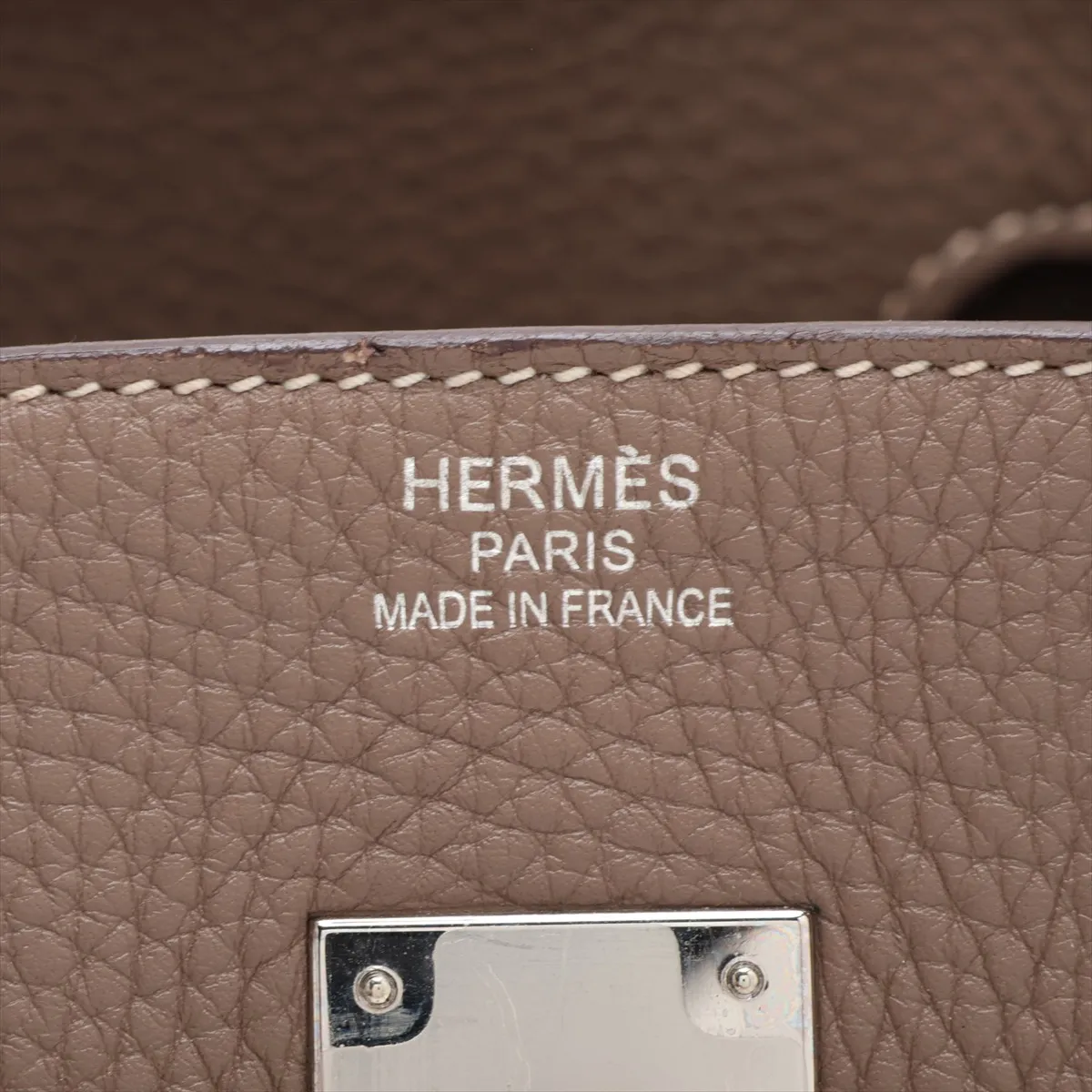 [Individually packaged] Hermes Birkin 35 Letournée Taurillon Clemence Etoupe Silver Hardware T: 2015 — view 10