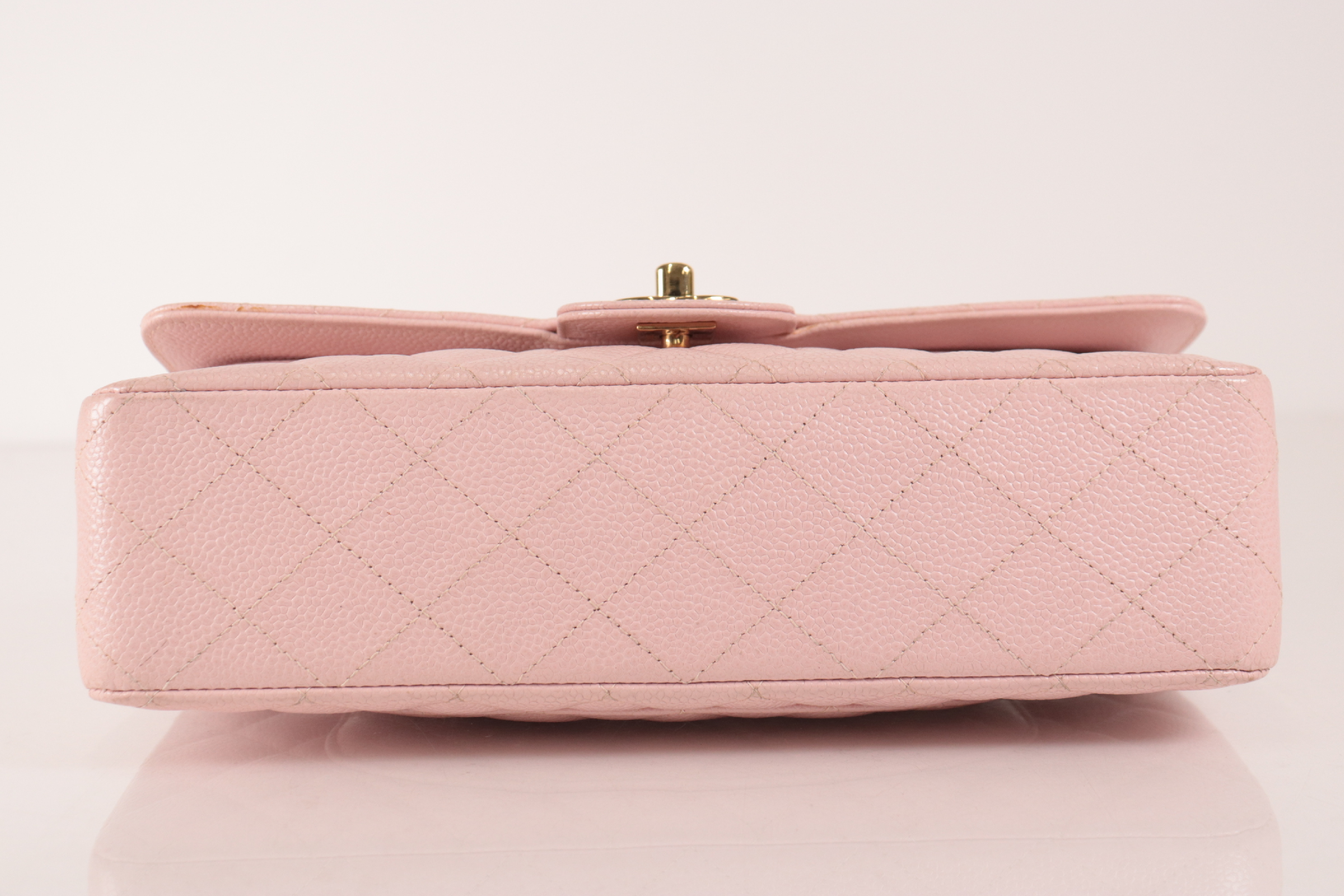 Double Flap 25 Caviar Chain Shoulder Bag, Pink, Series 7 — view 7