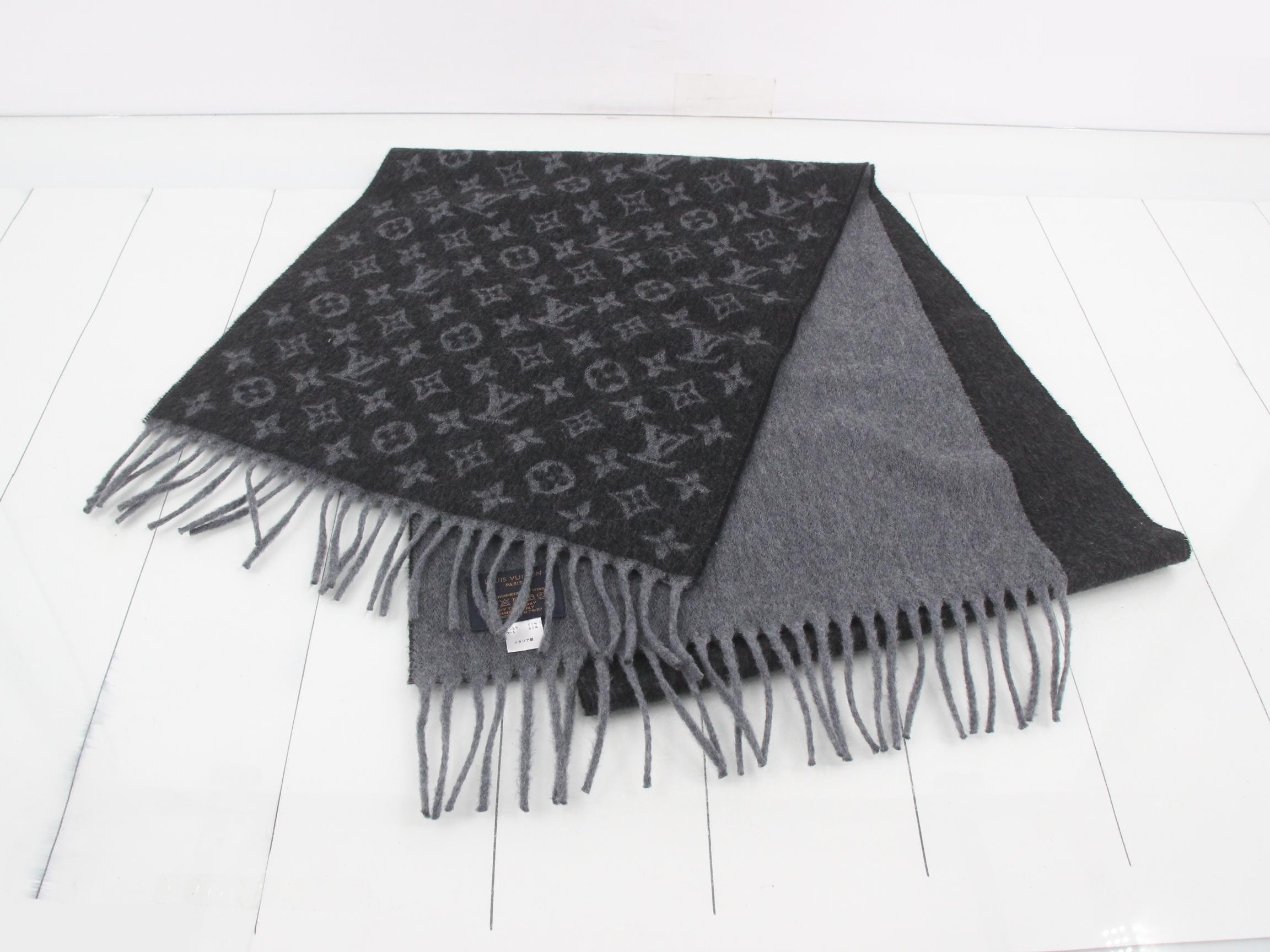 Monogram scarf with tag — view 3
