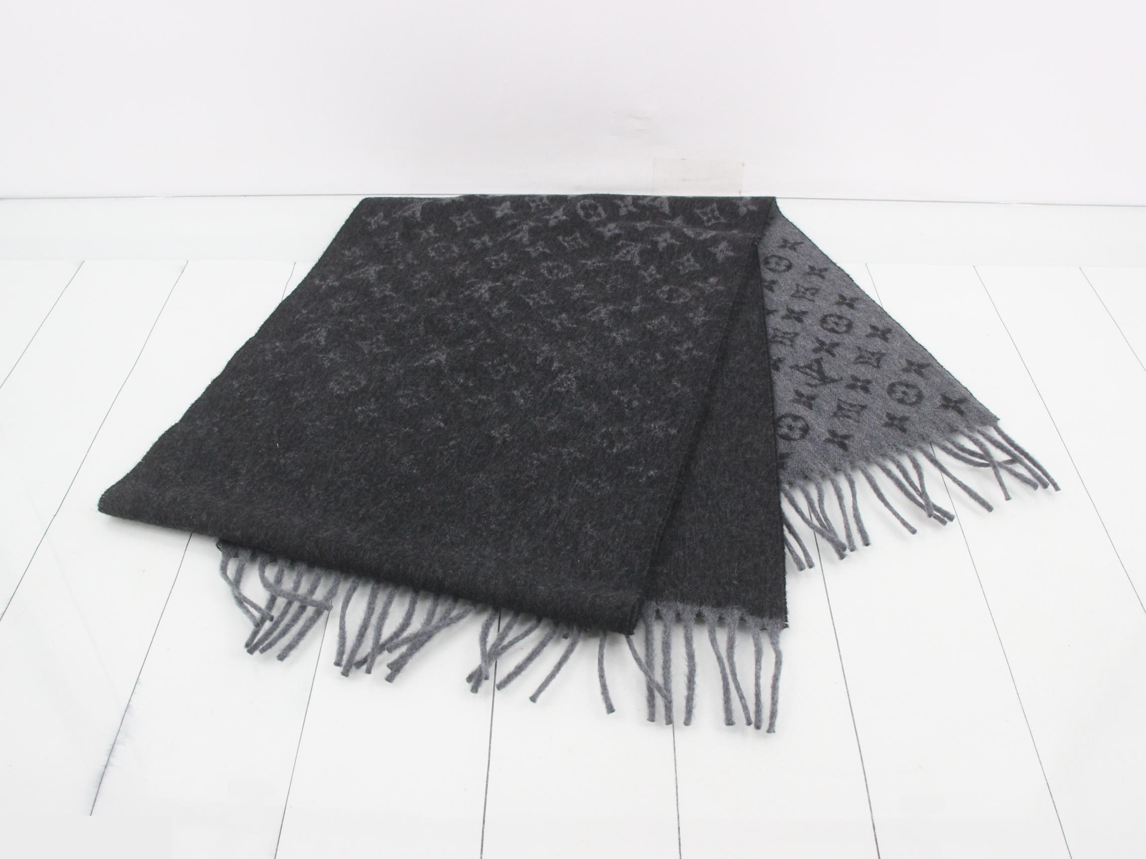 Monogram scarf with tag — view 4