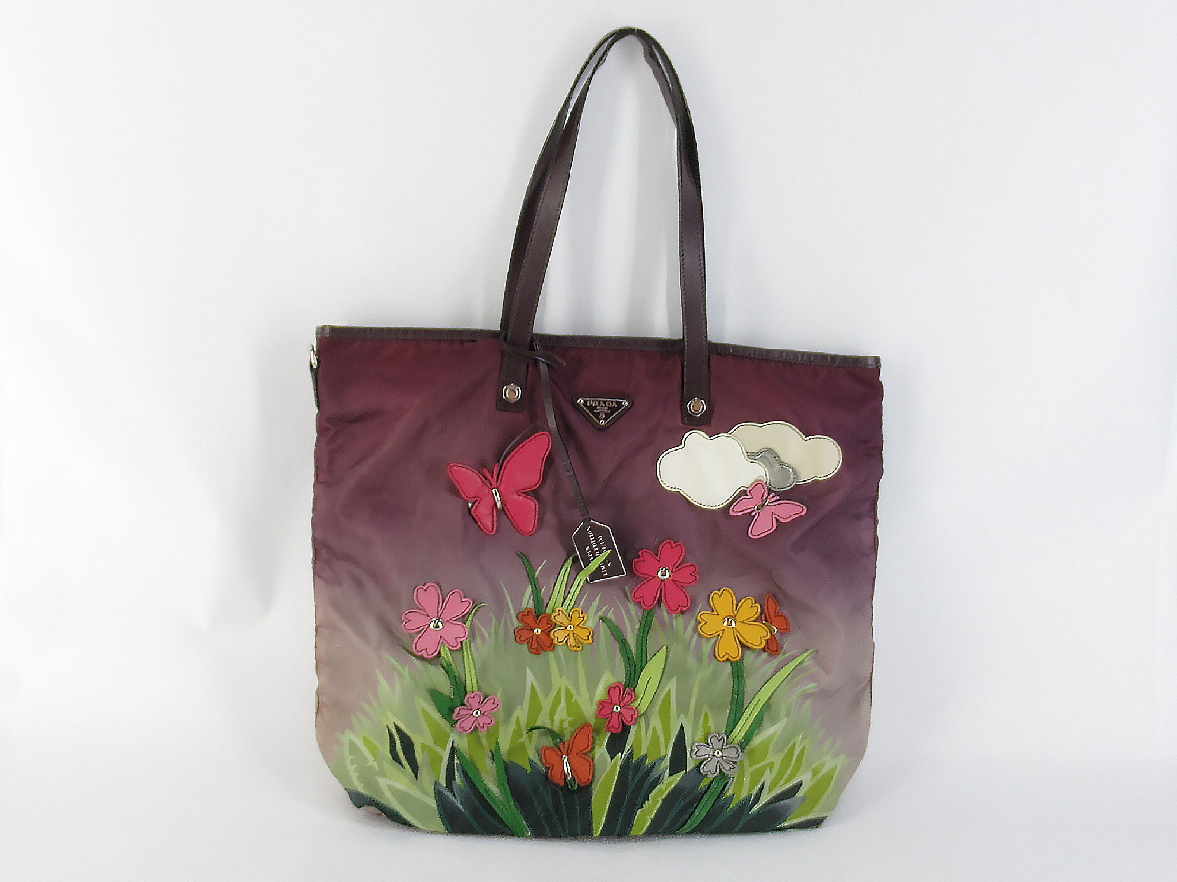 Nylon Applique B4605G Tote Bag