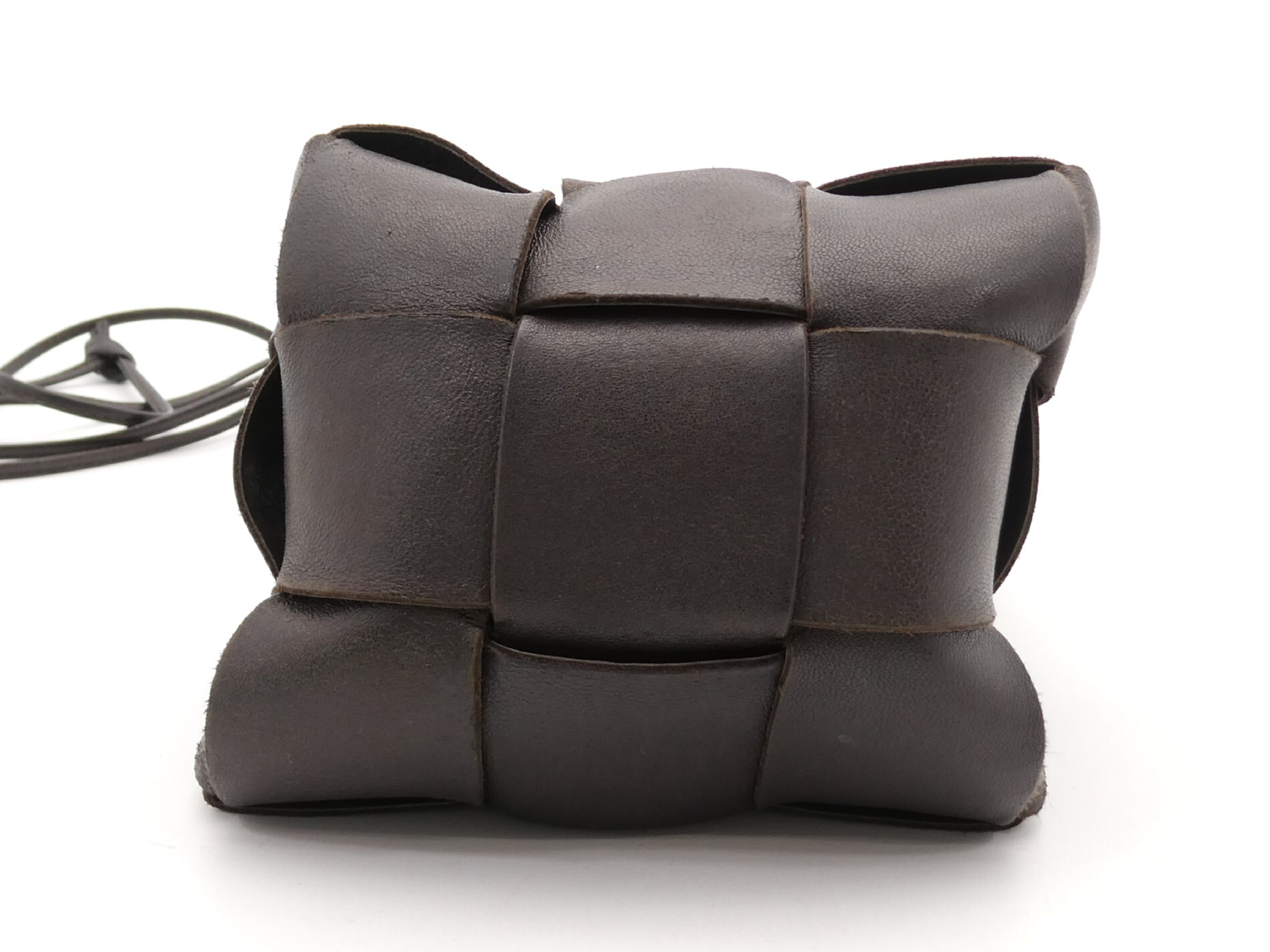 Intrecciato Leather Shoulder Bag — view 5
