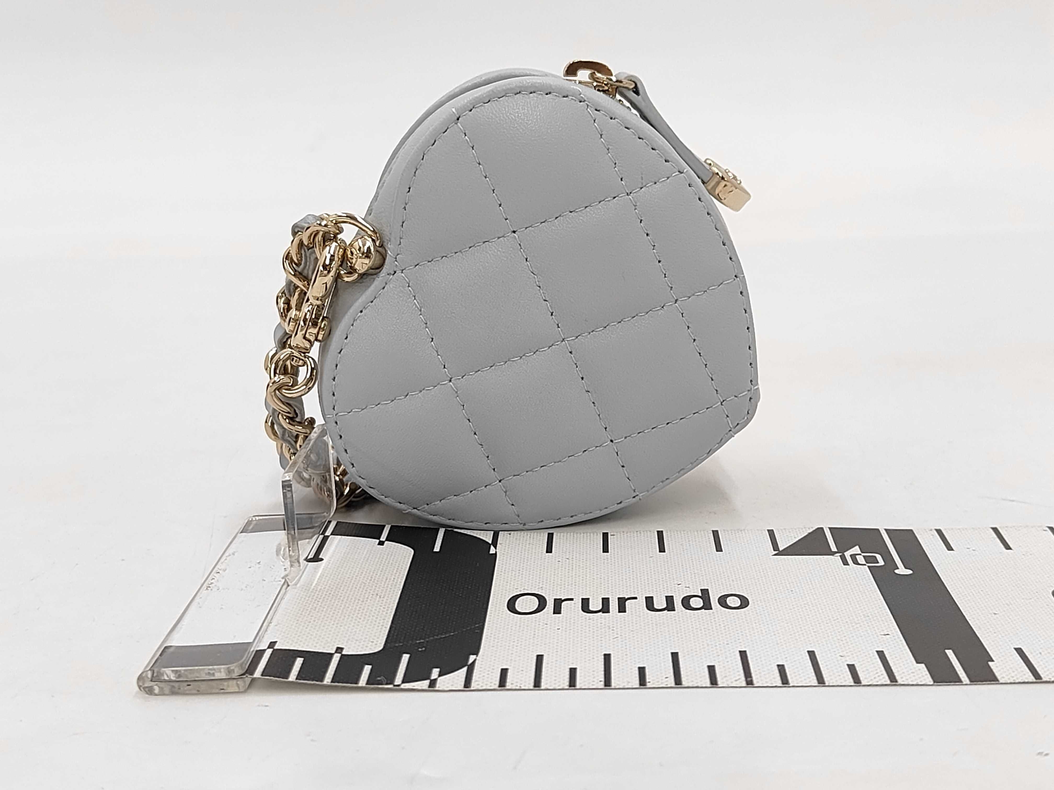 Matelassé Heart-Shaped Lambskin Bag Charm — view 2