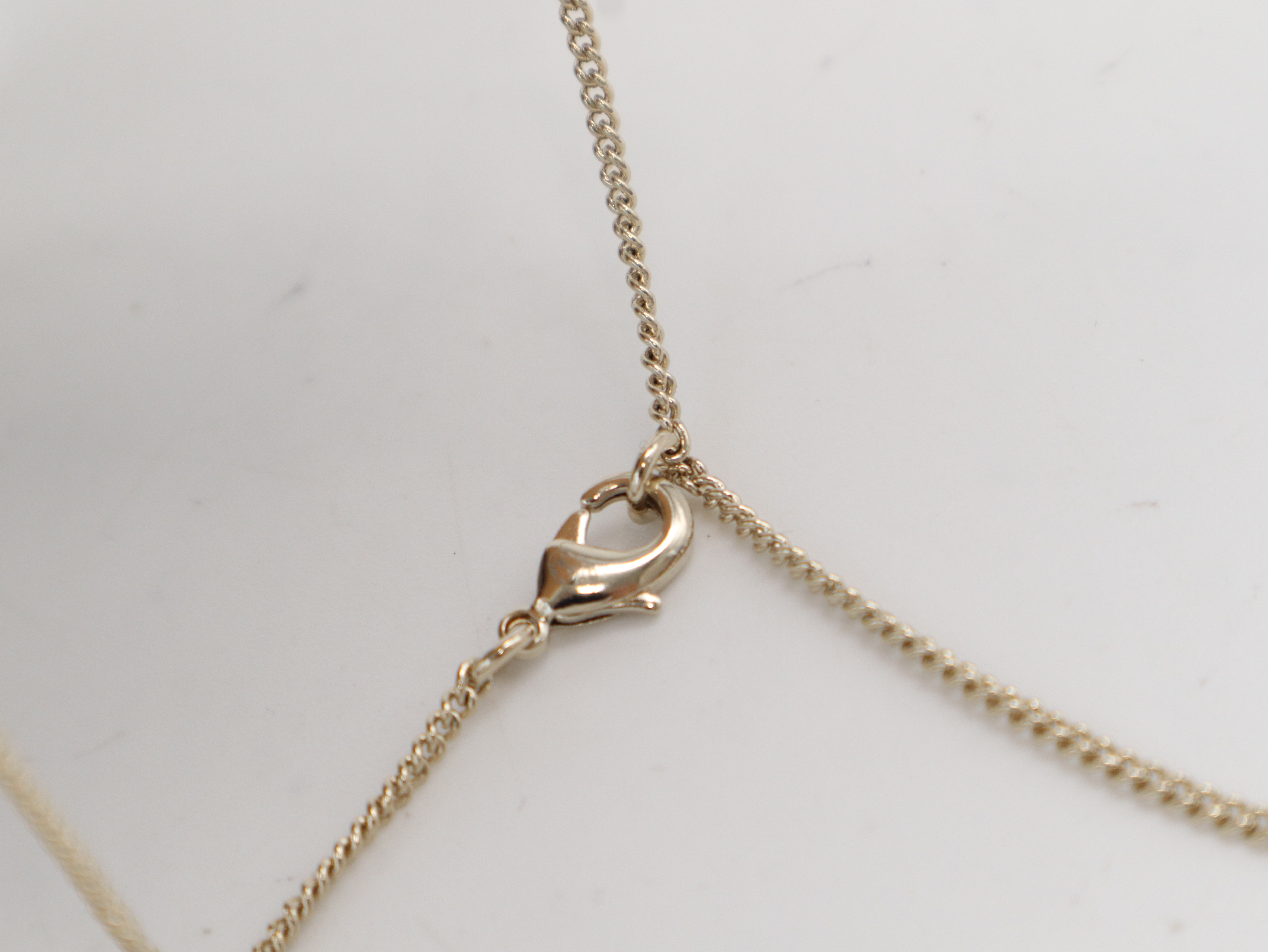 G26C Bambi Coco Mark Rhinestone GP Faux Pearl Necklace — view 2