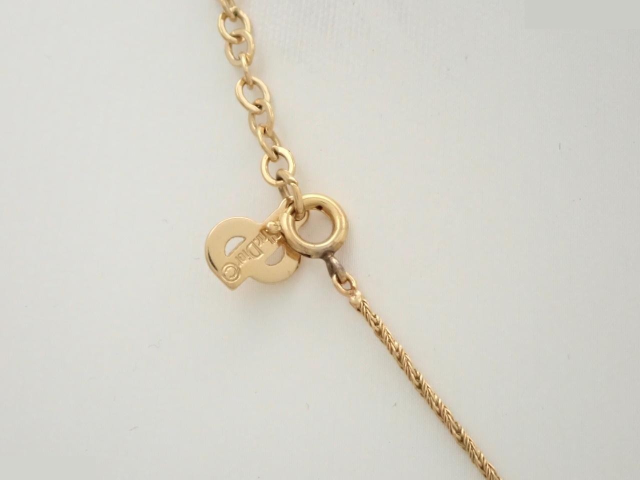 Rhinestone plated necklace, chain approximately 44cm — view 2