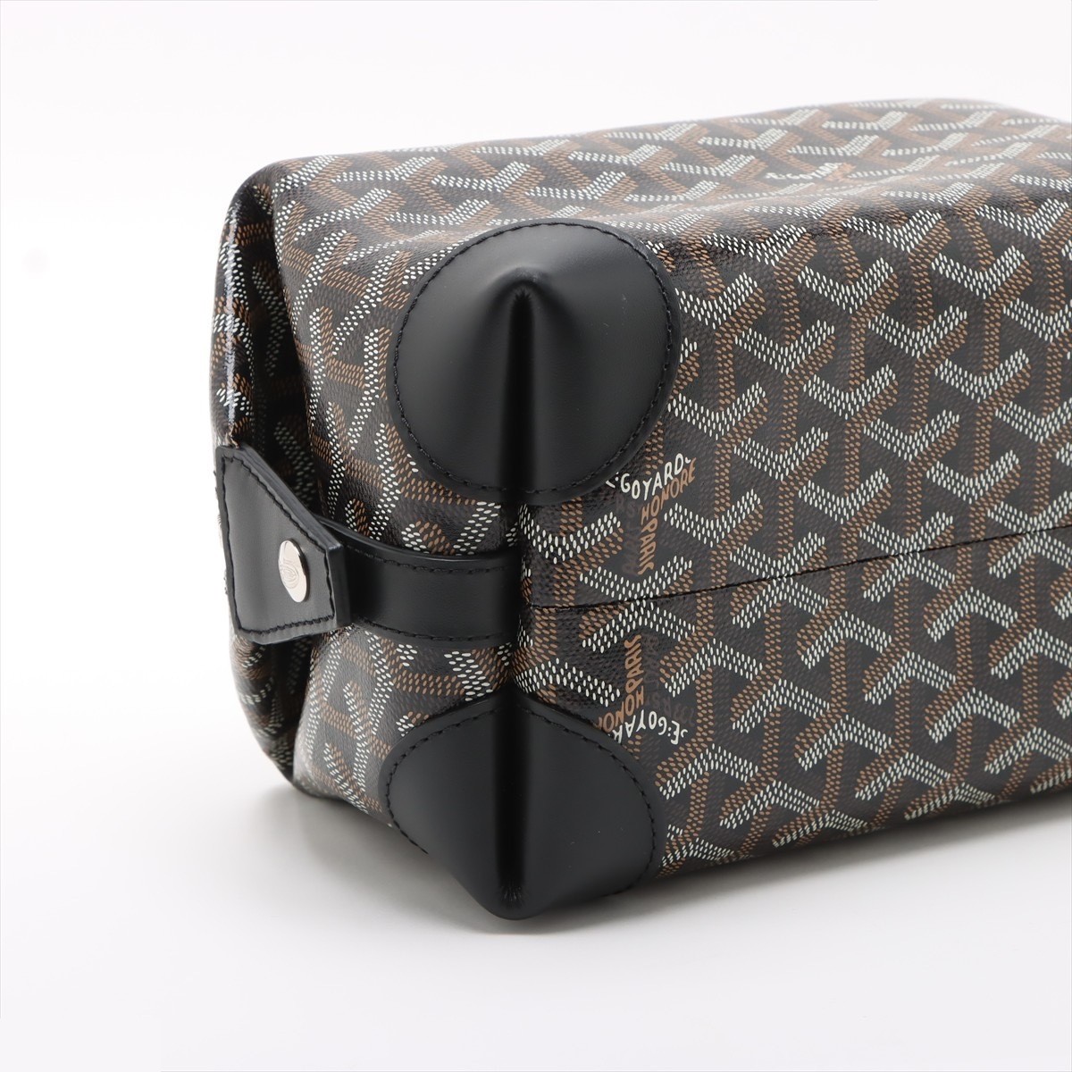 Bowling 25 PVC x Leather Clutch Bag, Black — view 4