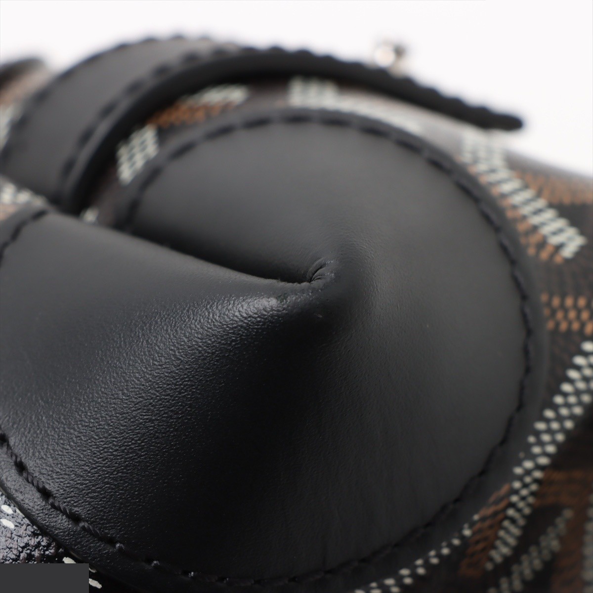 Bowling 25 PVC x Leather Clutch Bag, Black — view 9