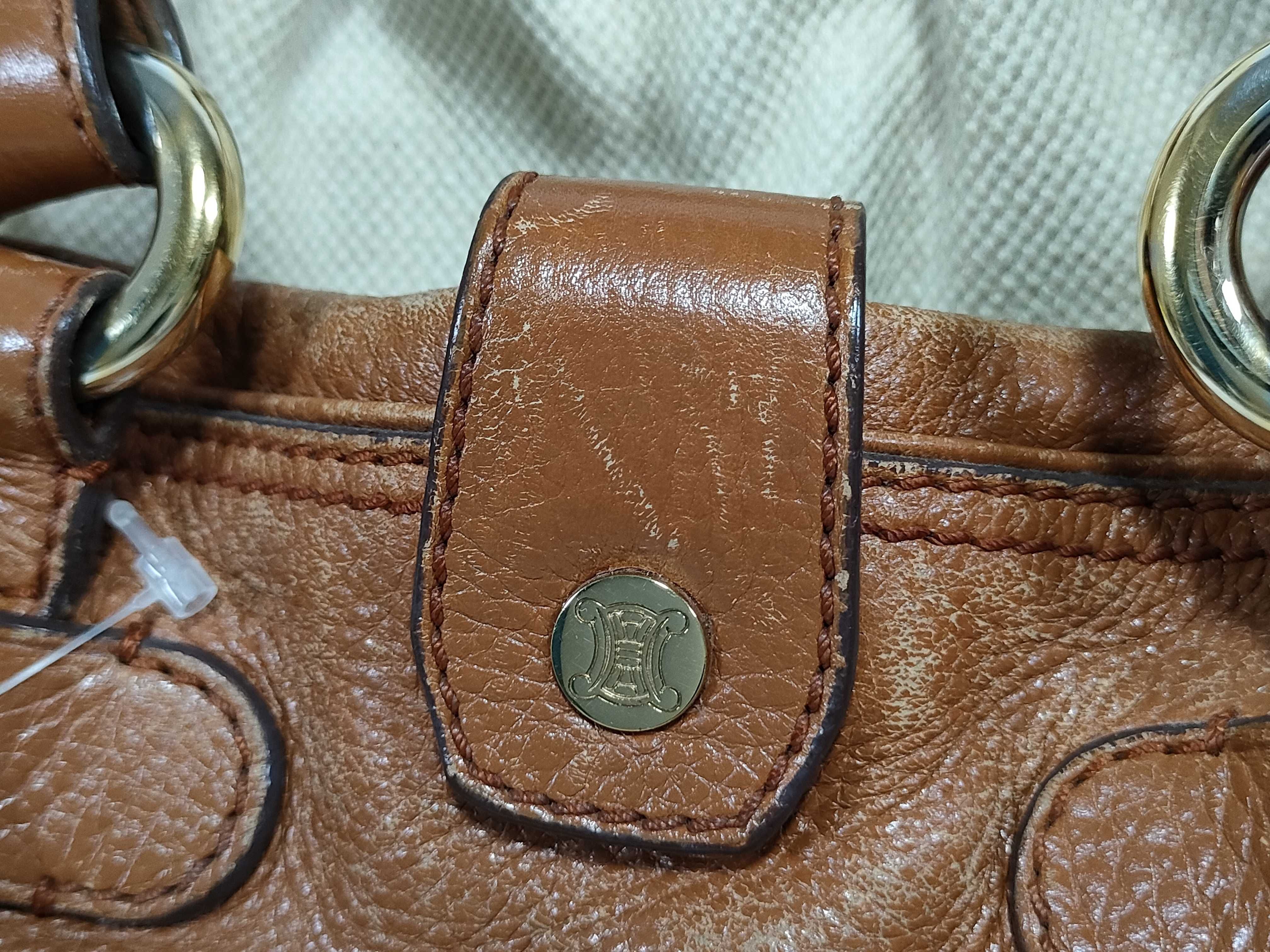 Leather Handbag with Clasp — view 12