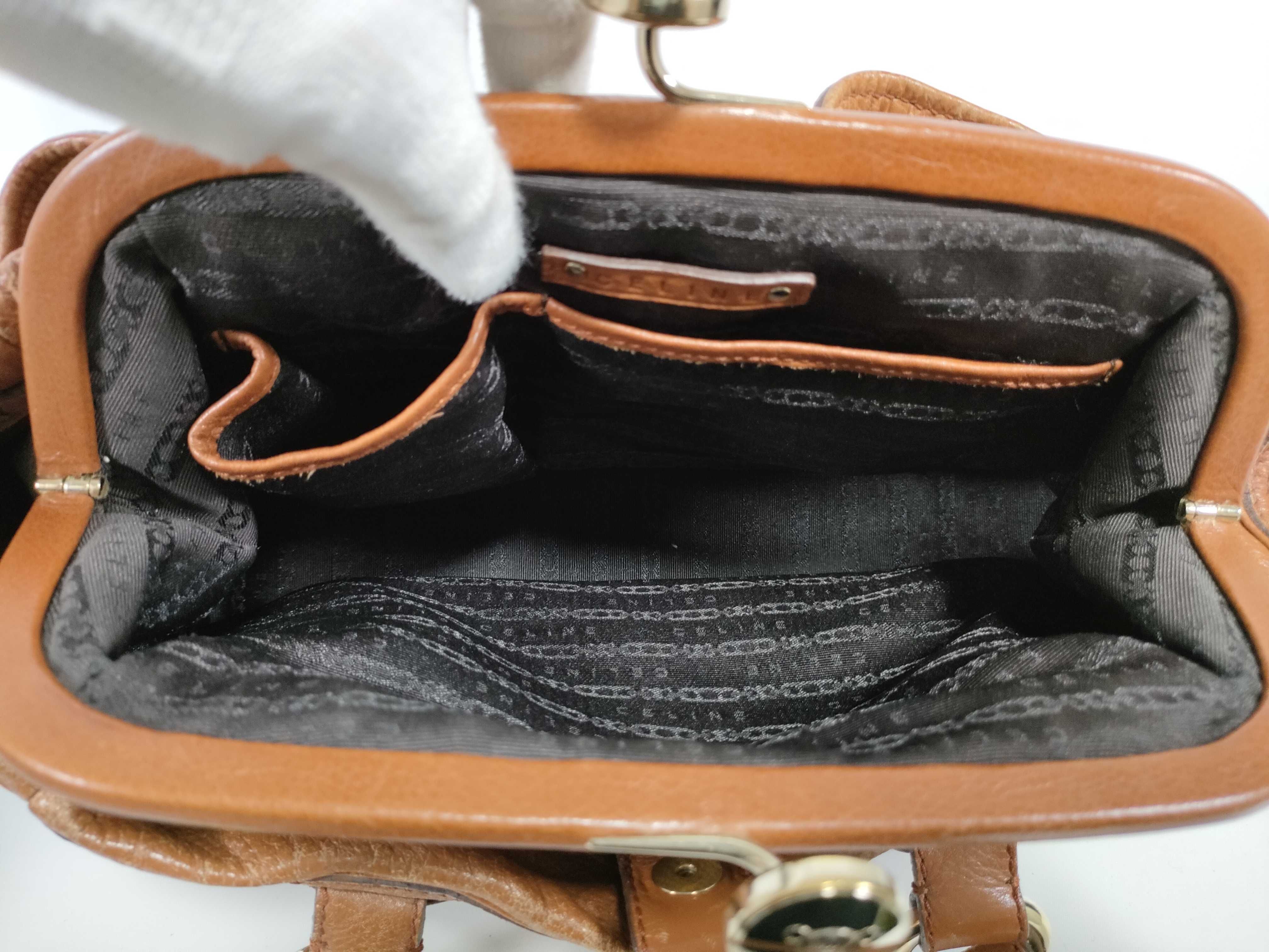 Leather Handbag with Clasp — view 13