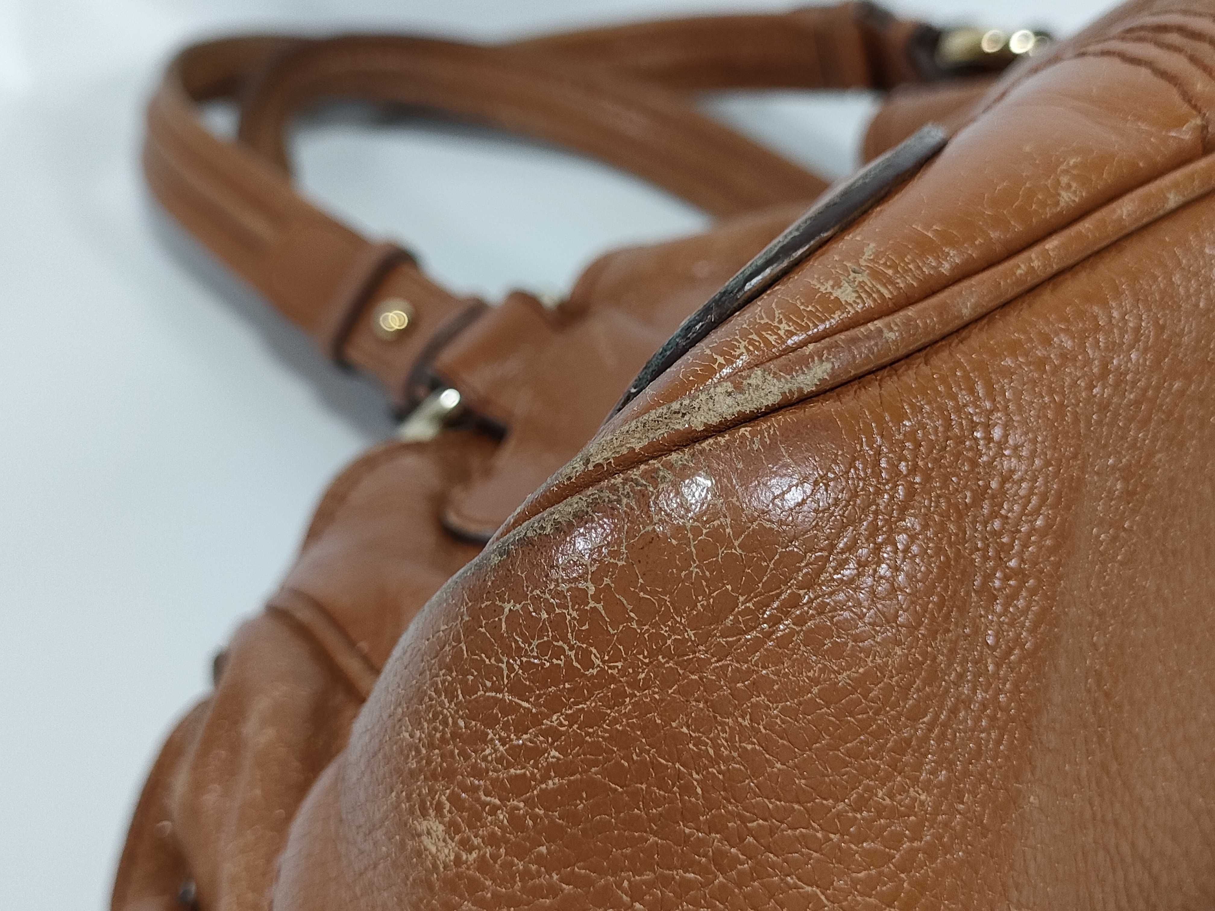 Leather Handbag with Clasp — view 6