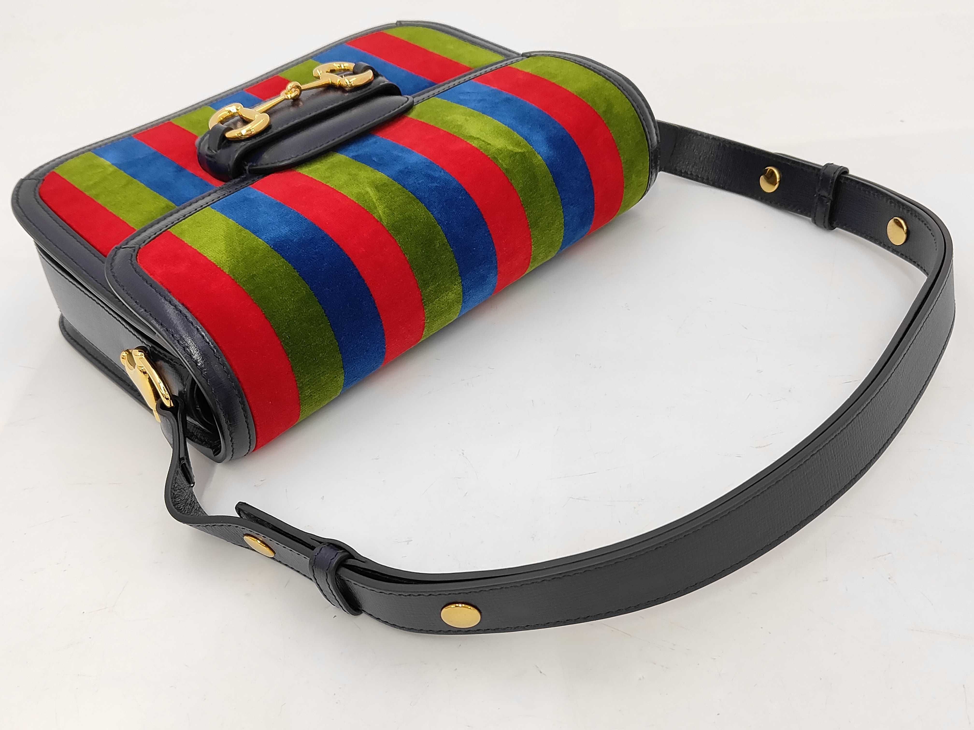 Horsebit 2-Way Shoulder Bag 1955 Velour Shoulder Bag — view 3