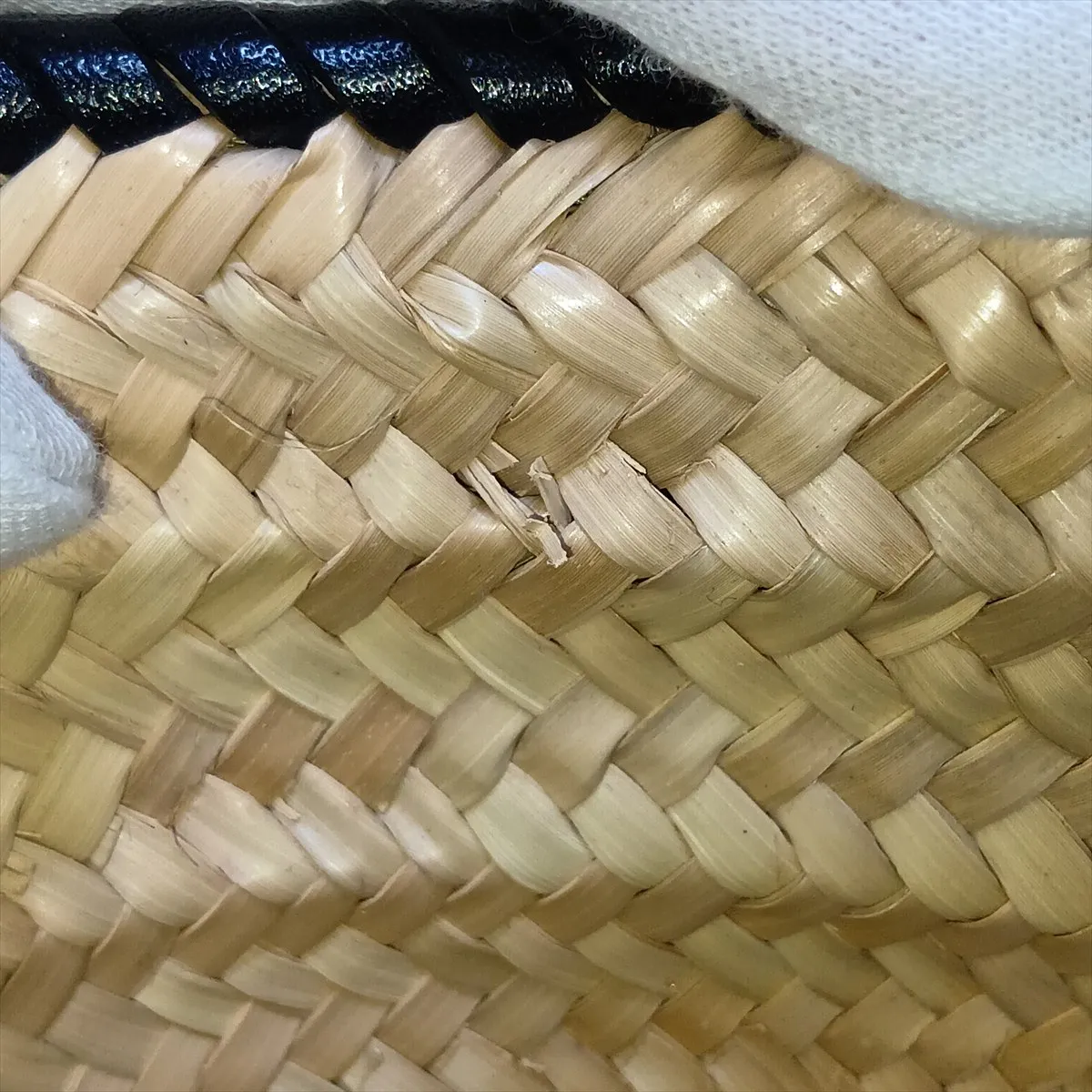 Basket Small Raffia x Leather Basket Bag Beige x Black — view 13