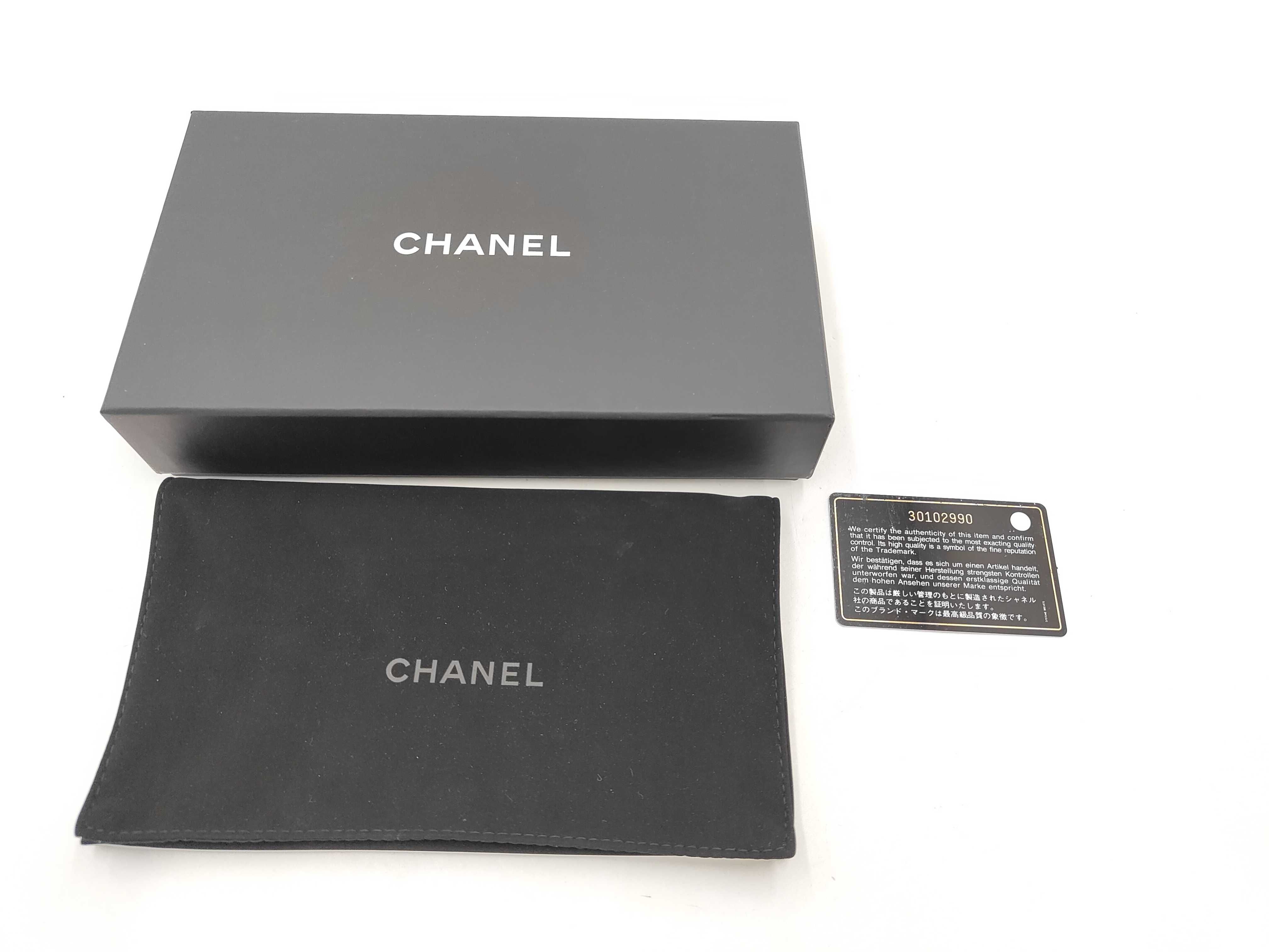 Boy Chanel Lambskin Zip-Around Long Wallet with Dust Bag, Box, Seal/Card/Serial Number 30s — view 15
